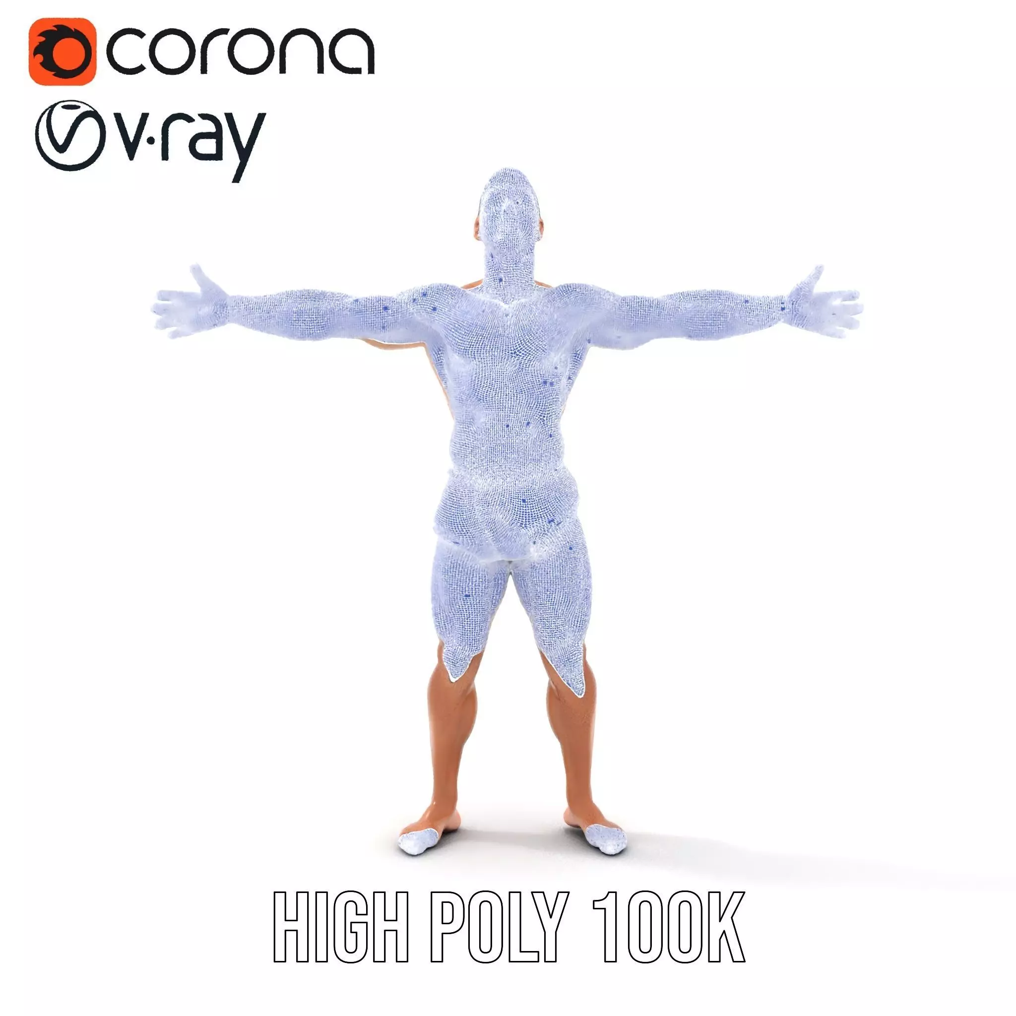 Athletic Male Figure Model Pack for Animation and Games Low-poly 3D model_34