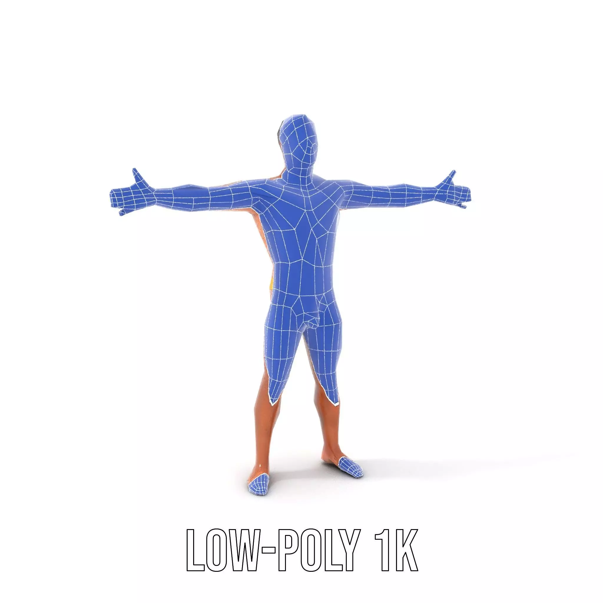 Realistic Male Athletic Model Pack with Detailed Anatomy Low-poly 3D model_14