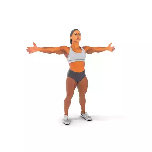 Athletic Female Character Model Pack with Detailed Anatomy