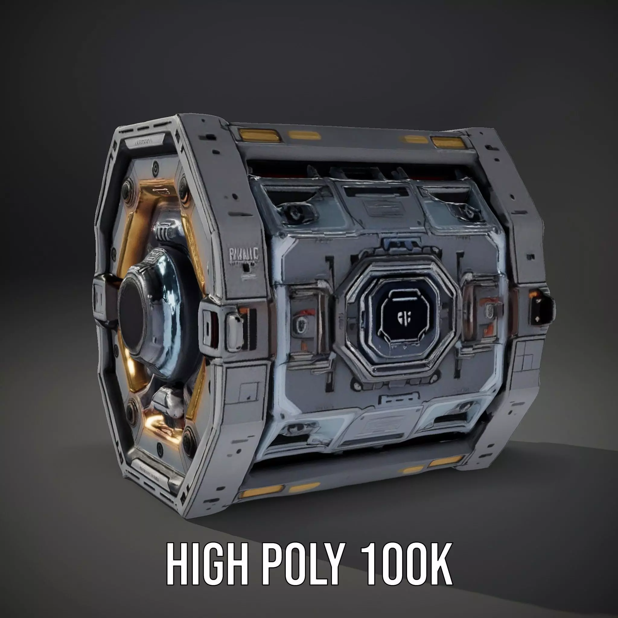 Futuristic SciFi Engine Reactor model pack Low-poly 3D model_23