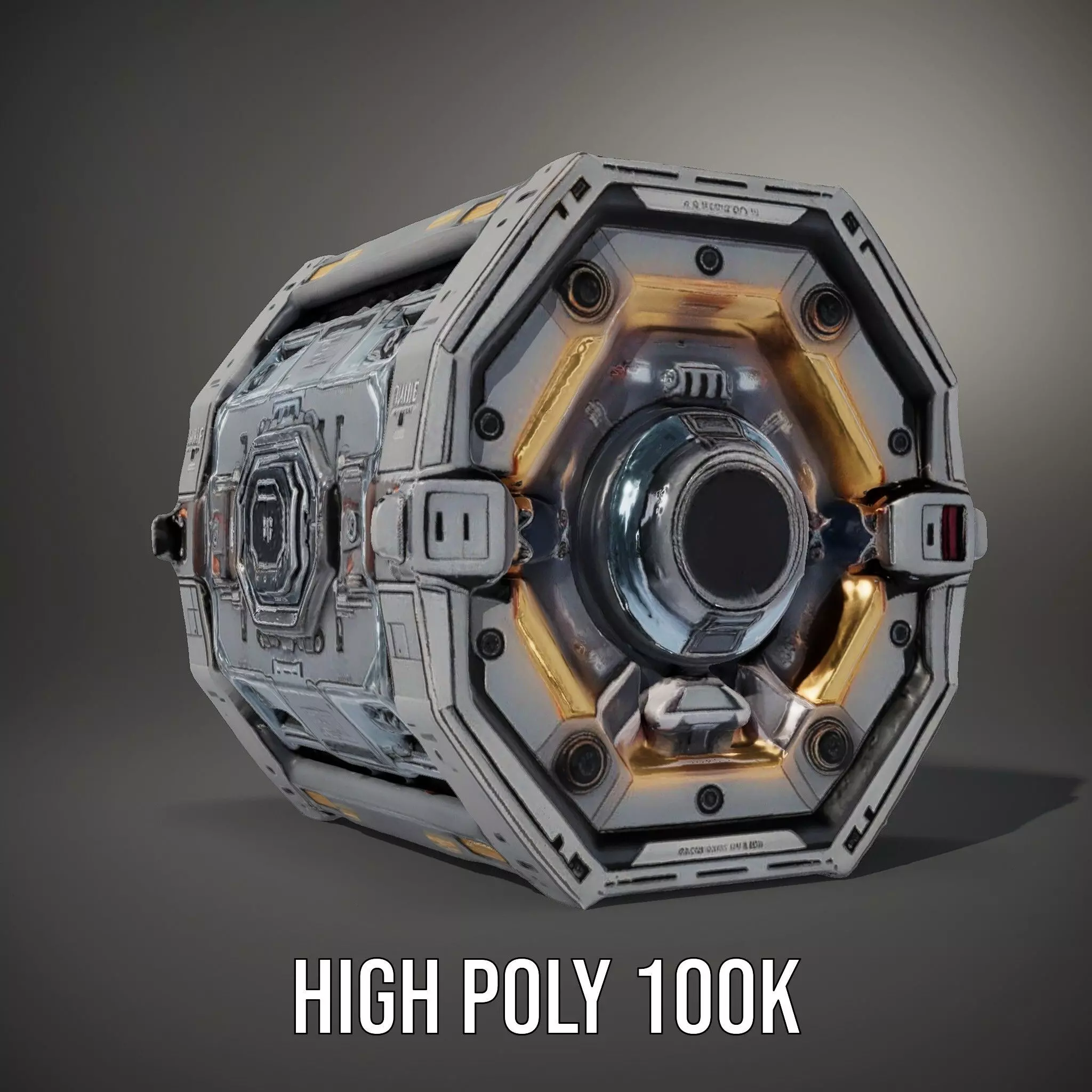 Futuristic SciFi Engine Reactor model pack Low-poly 3D model_17
