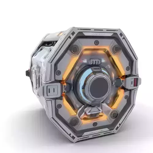 Futuristic SciFi Engine Reactor model pack Low-poly 3D model