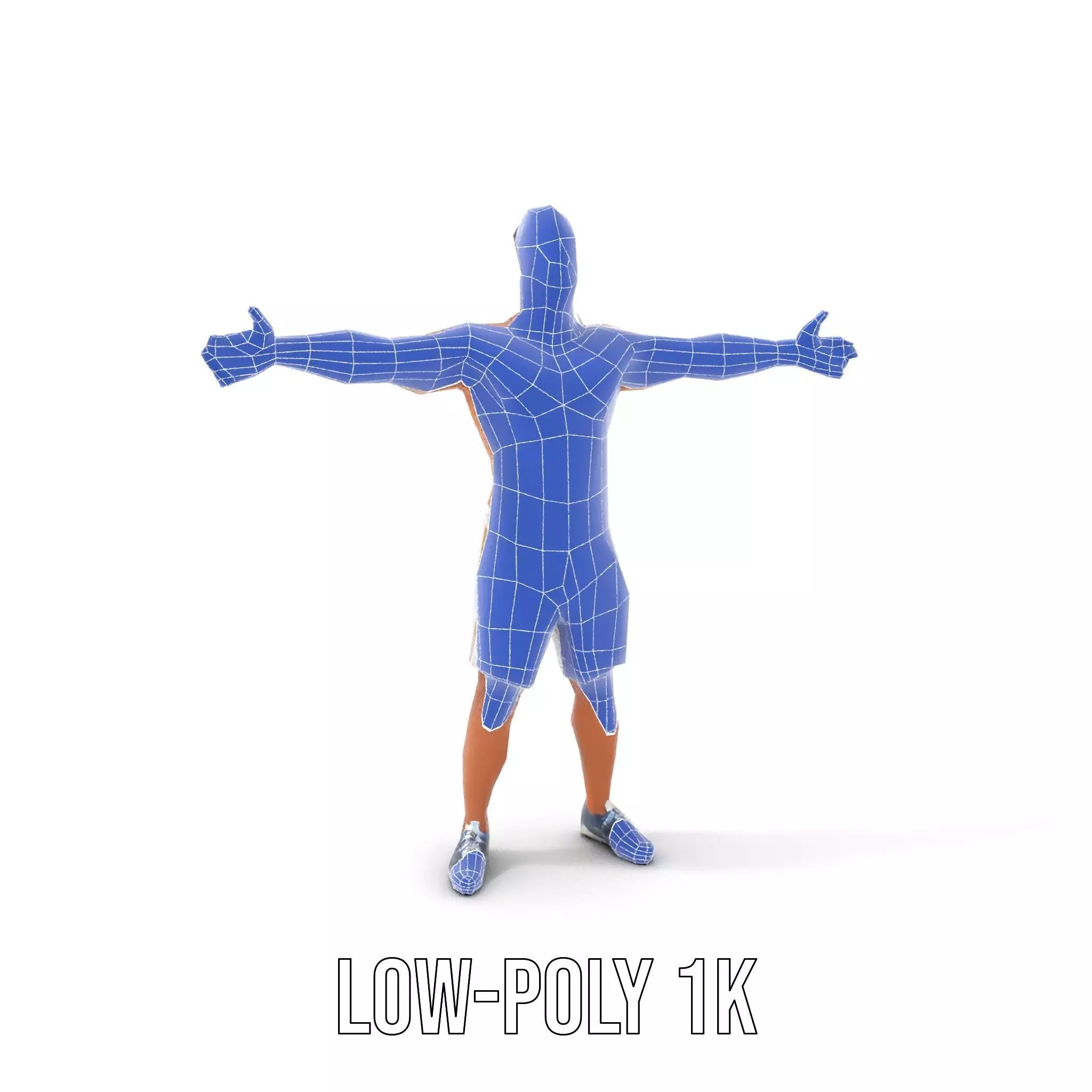 Athletic Male Model Pack with Realistic Textures Low-poly 3D model_27