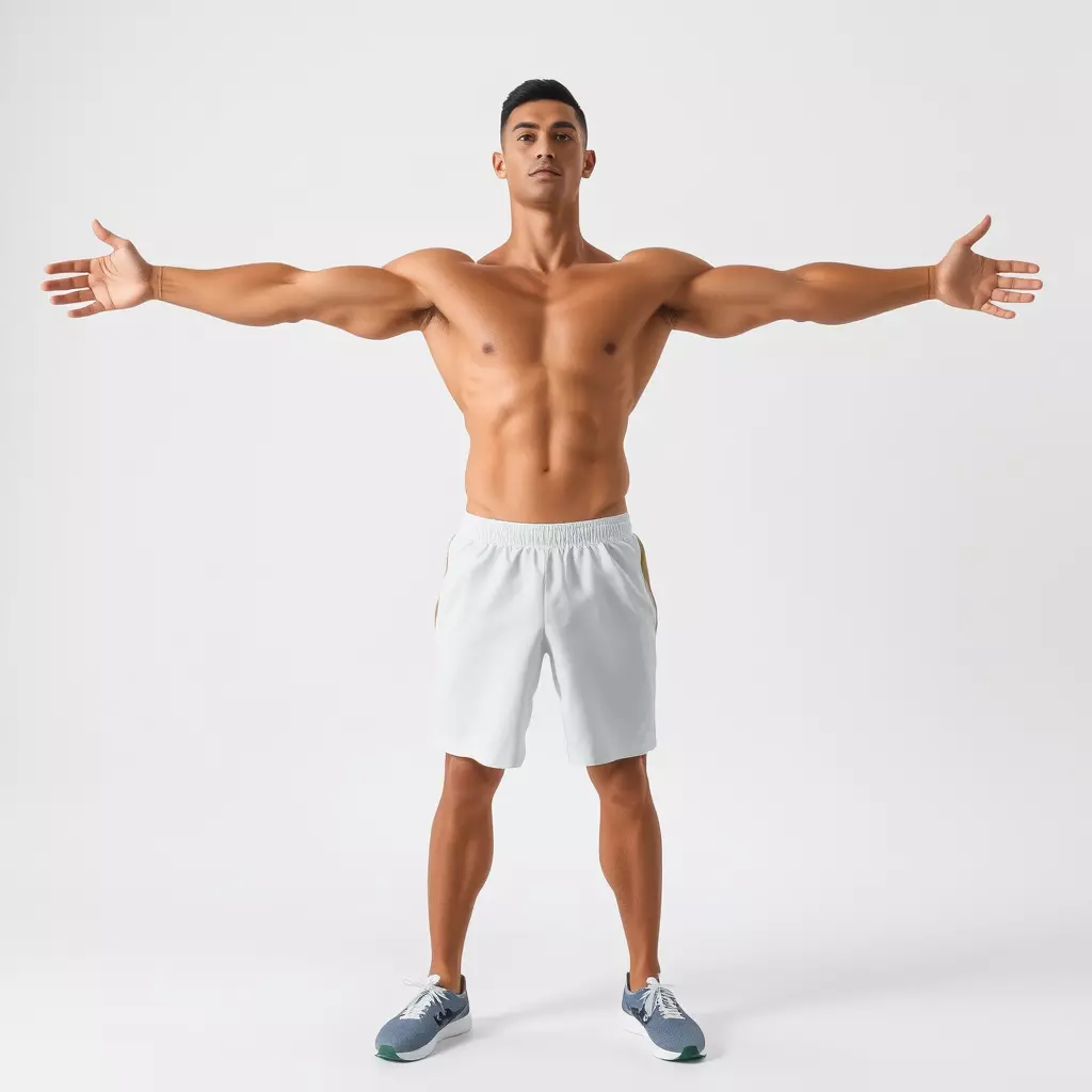 Athletic Male Model Pack with Realistic Textures Low-poly 3D model_2