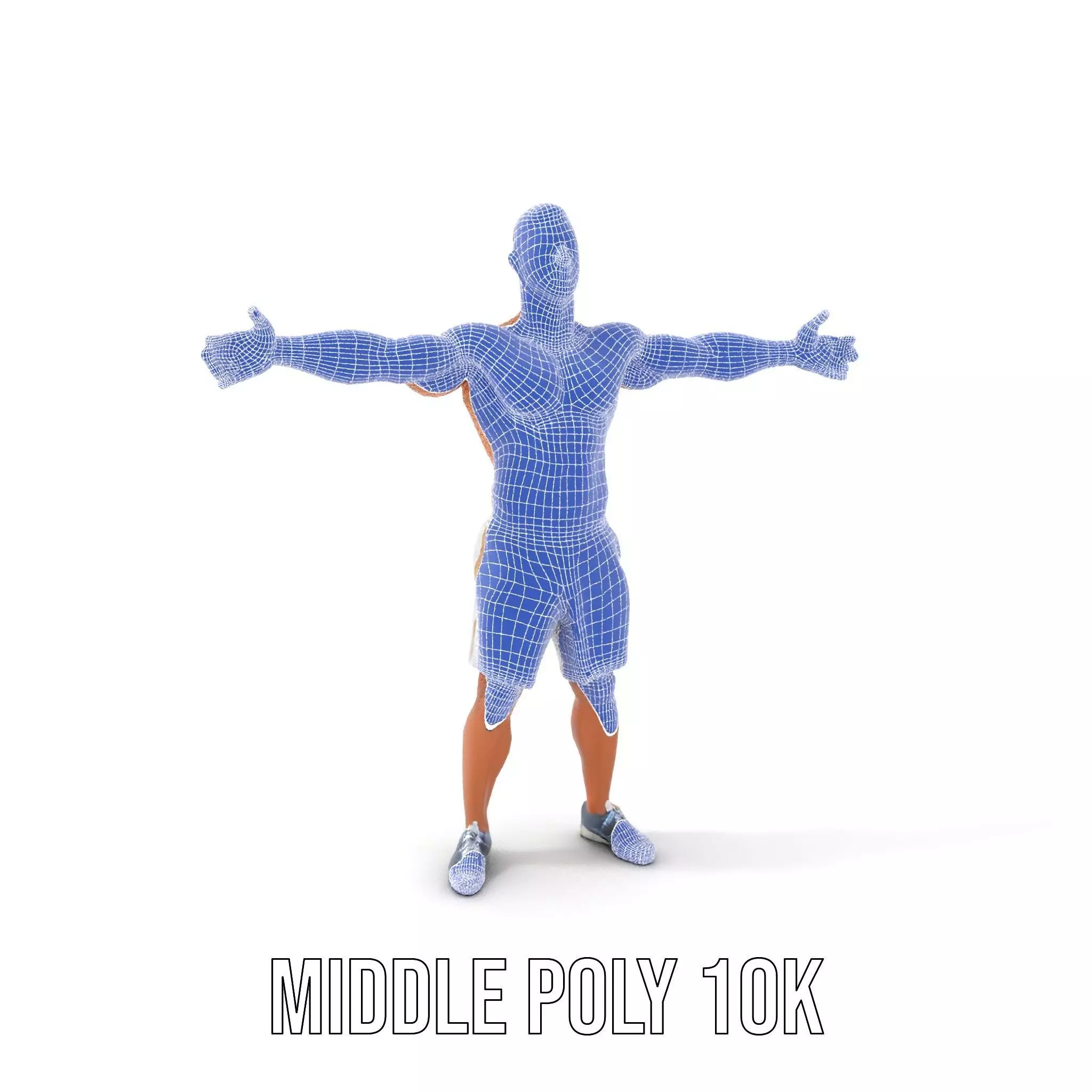 Athletic Male Model Pack with Realistic Textures Low-poly 3D model_29