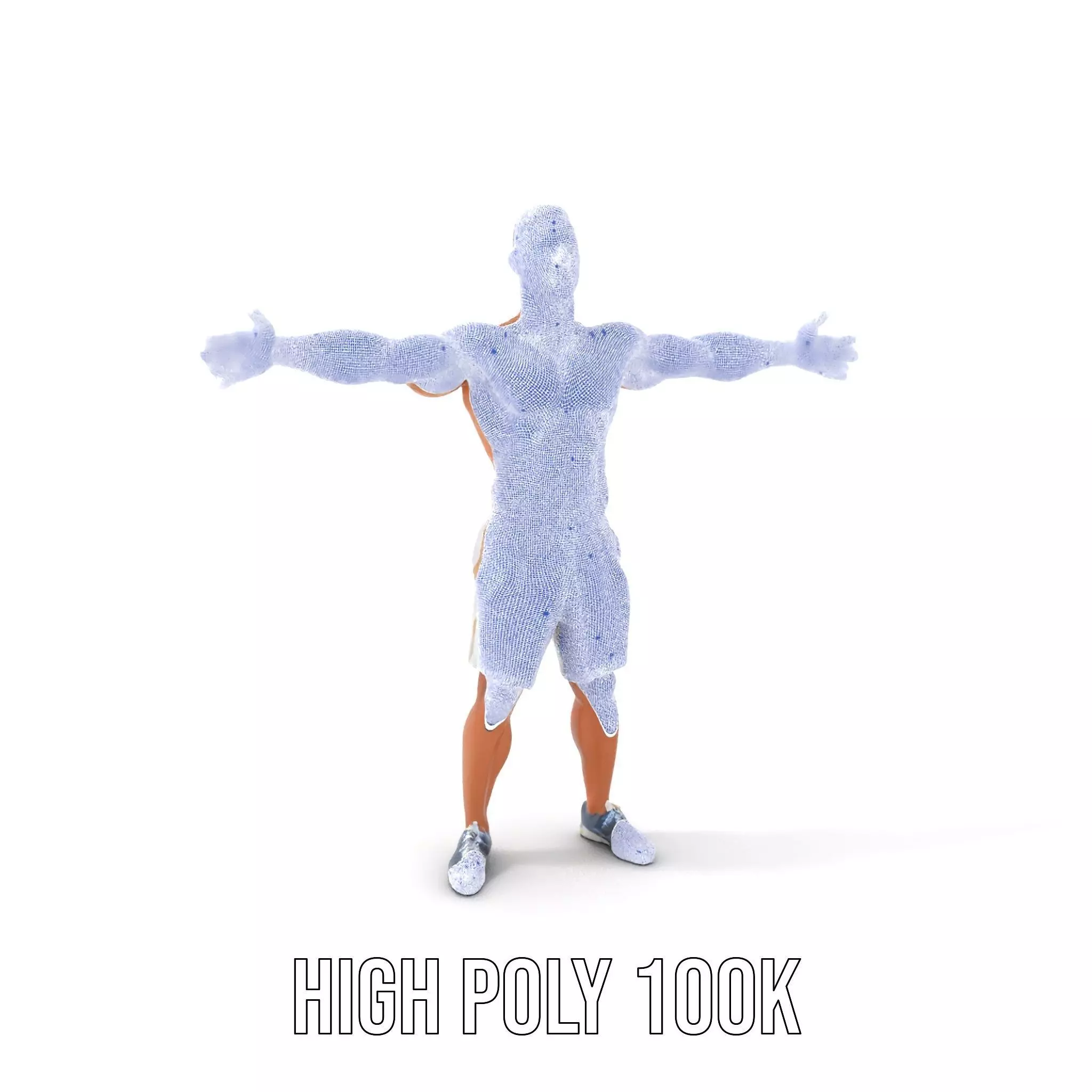 Athletic Male Model Pack with Realistic Textures Low-poly 3D model_4