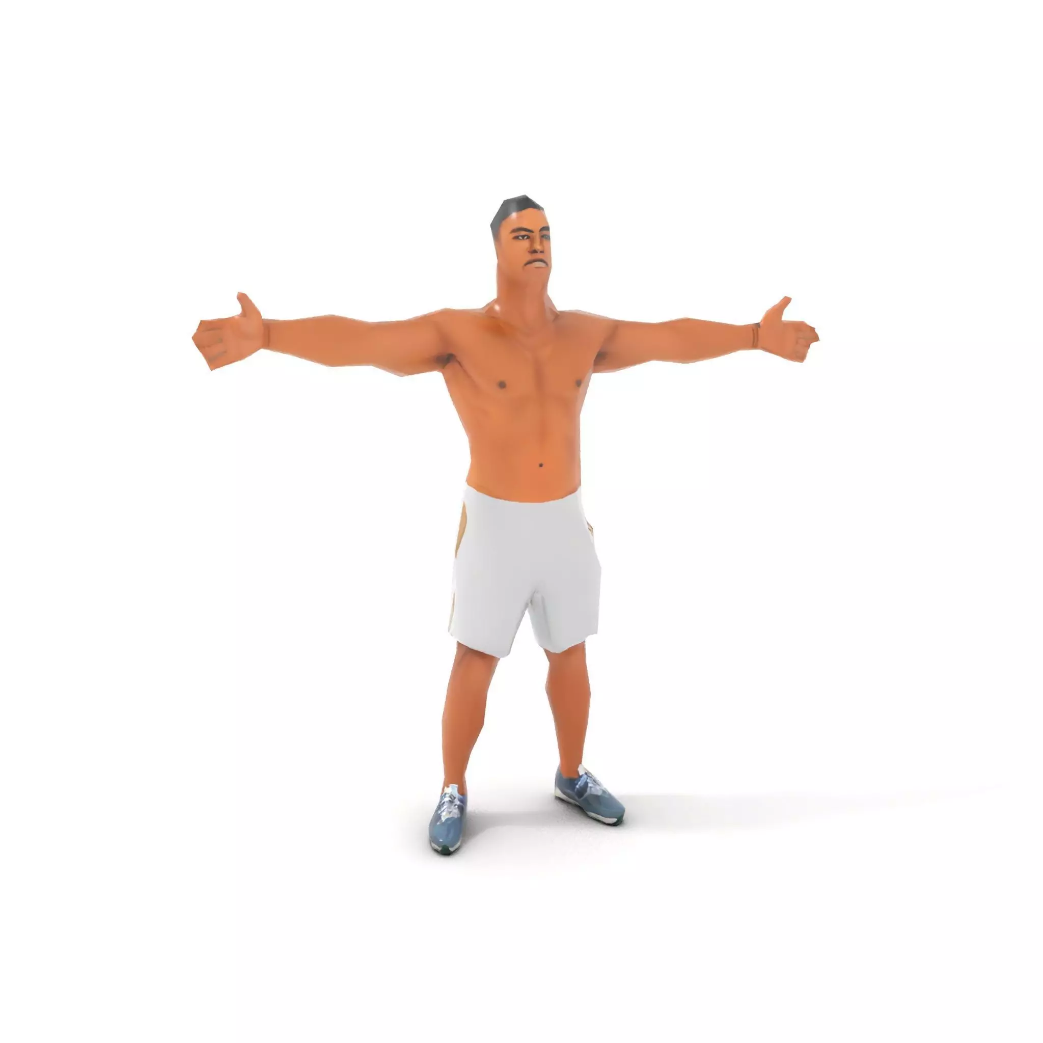 Athletic Male Model Pack with Realistic Textures Low-poly 3D model_8