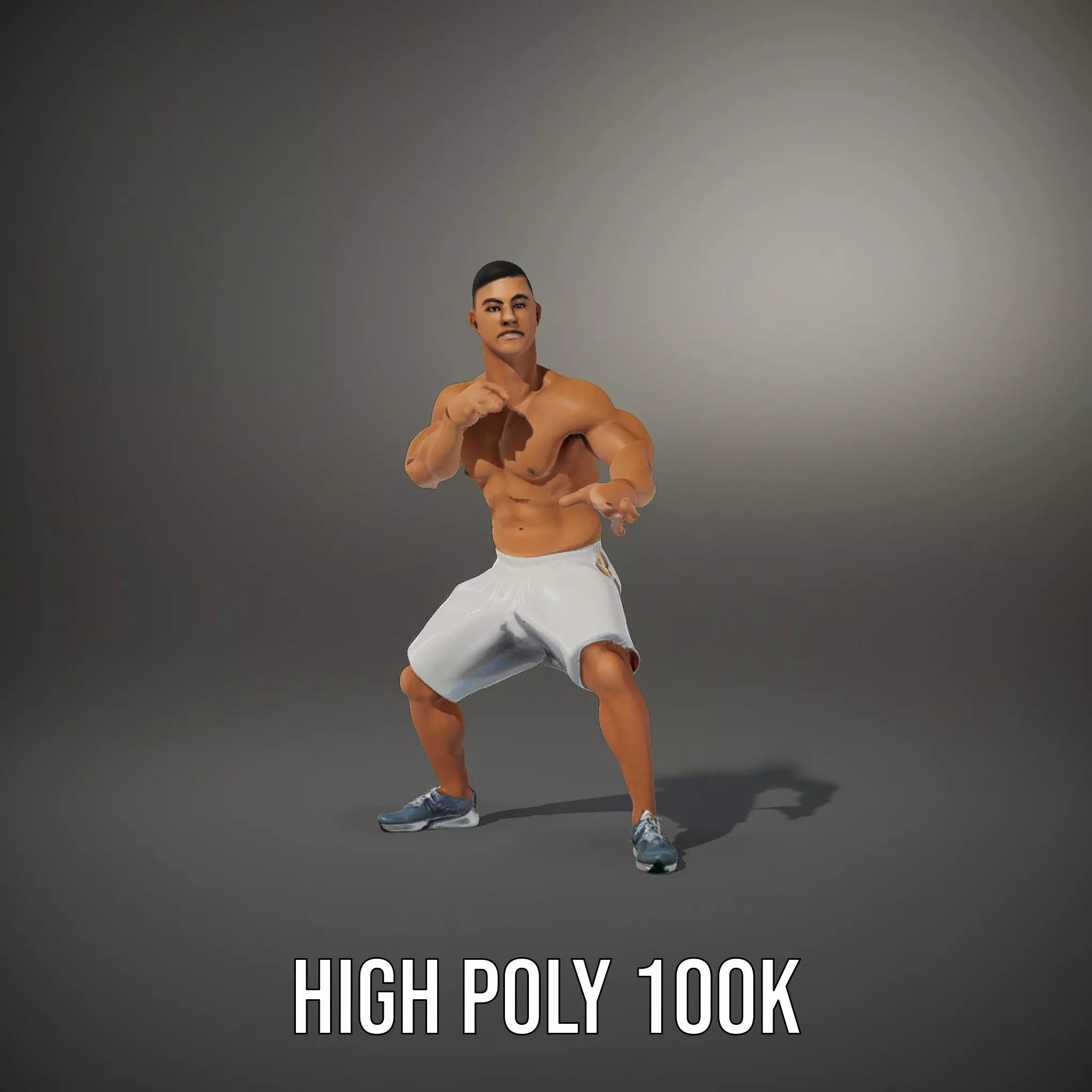 Athletic Male Model Pack with Realistic Textures Low-poly 3D model_25