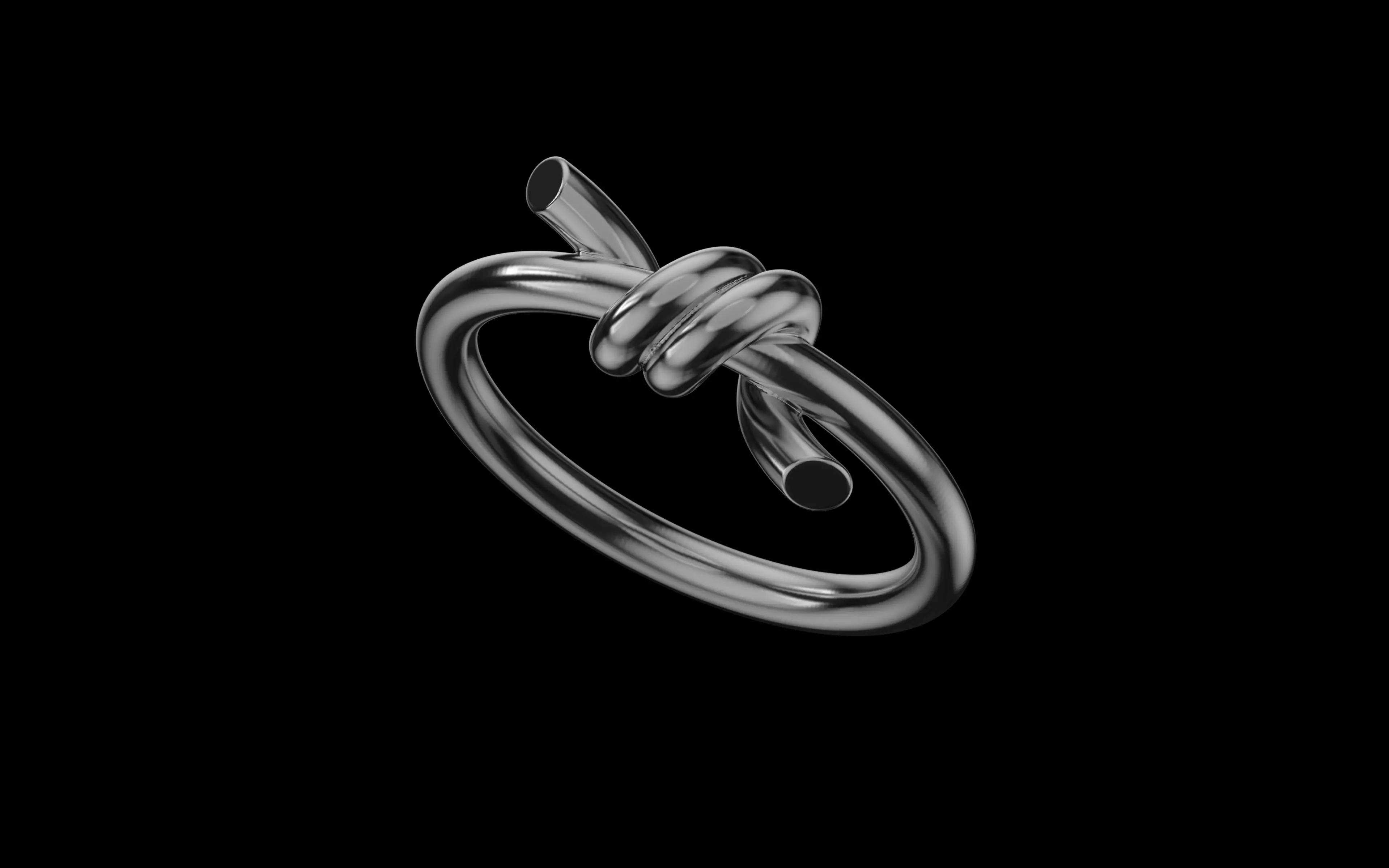 Tiffany Knot ring 3D print model_1