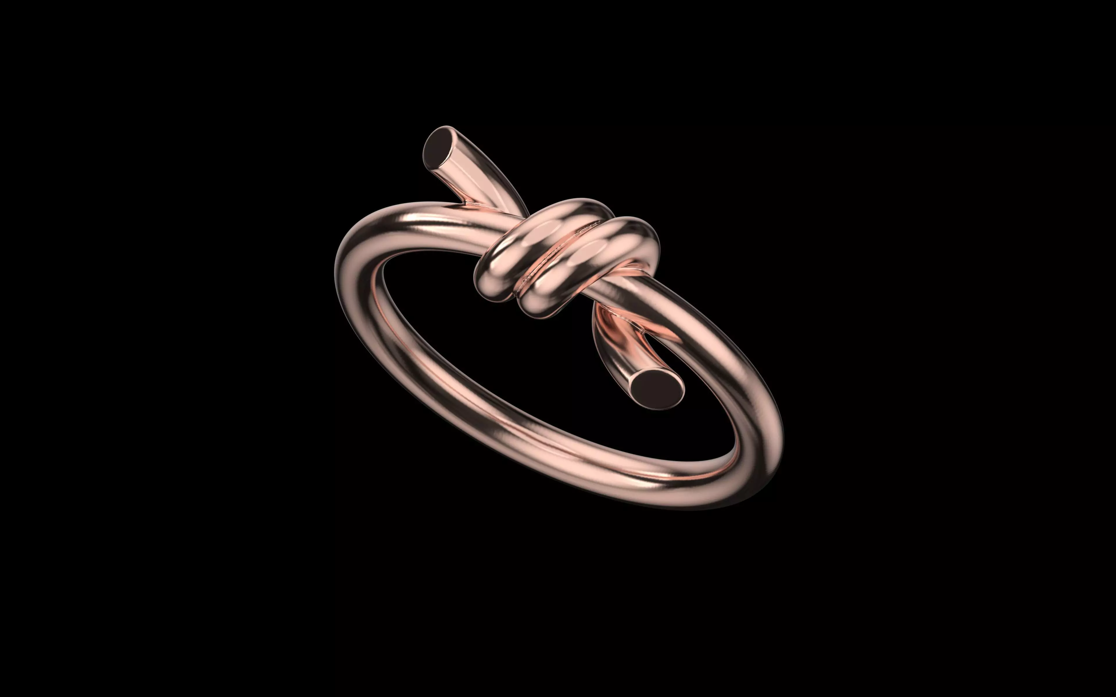 Tiffany Knot ring 3D print model_2