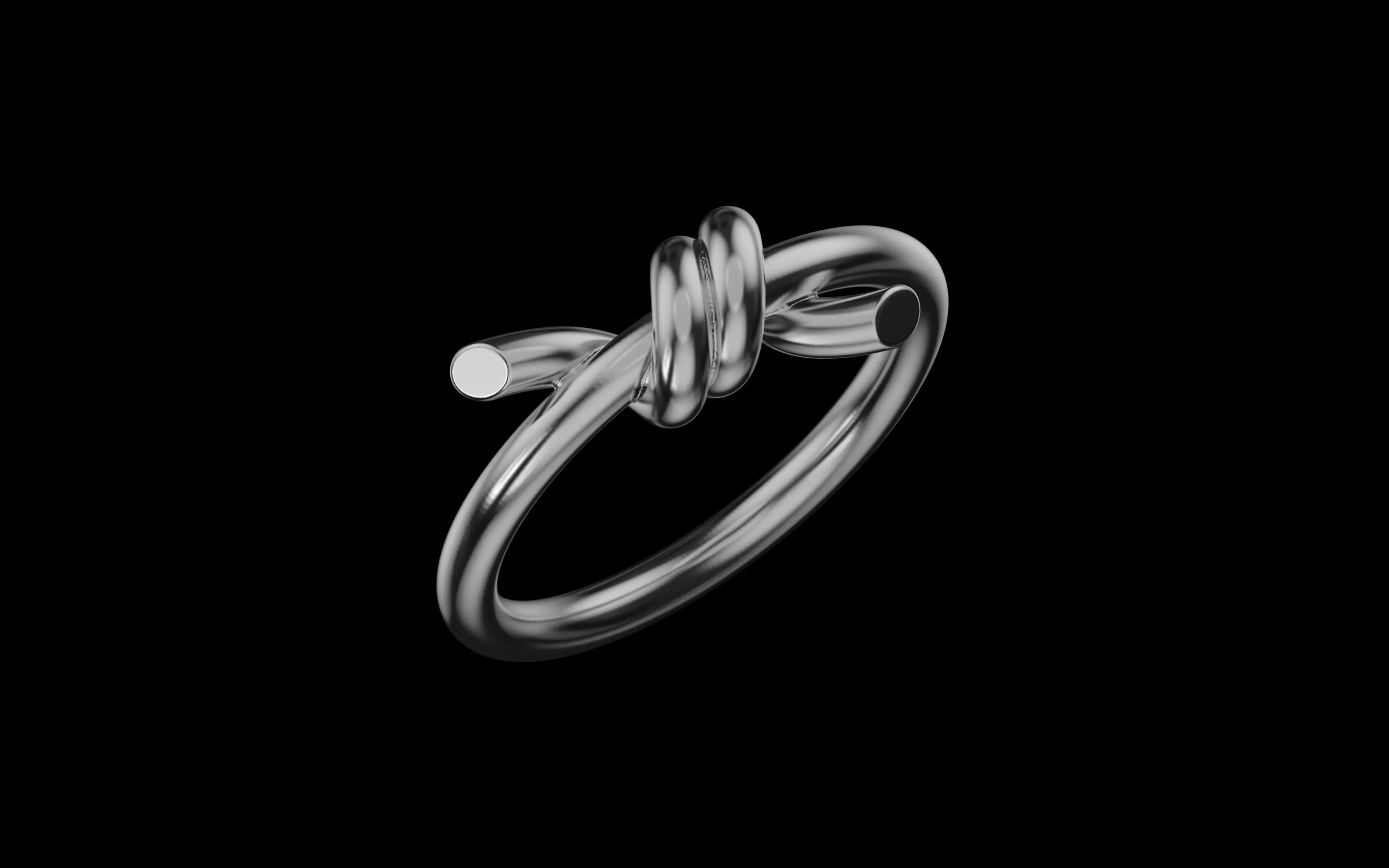 Tiffany Knot ring 3D print model_5