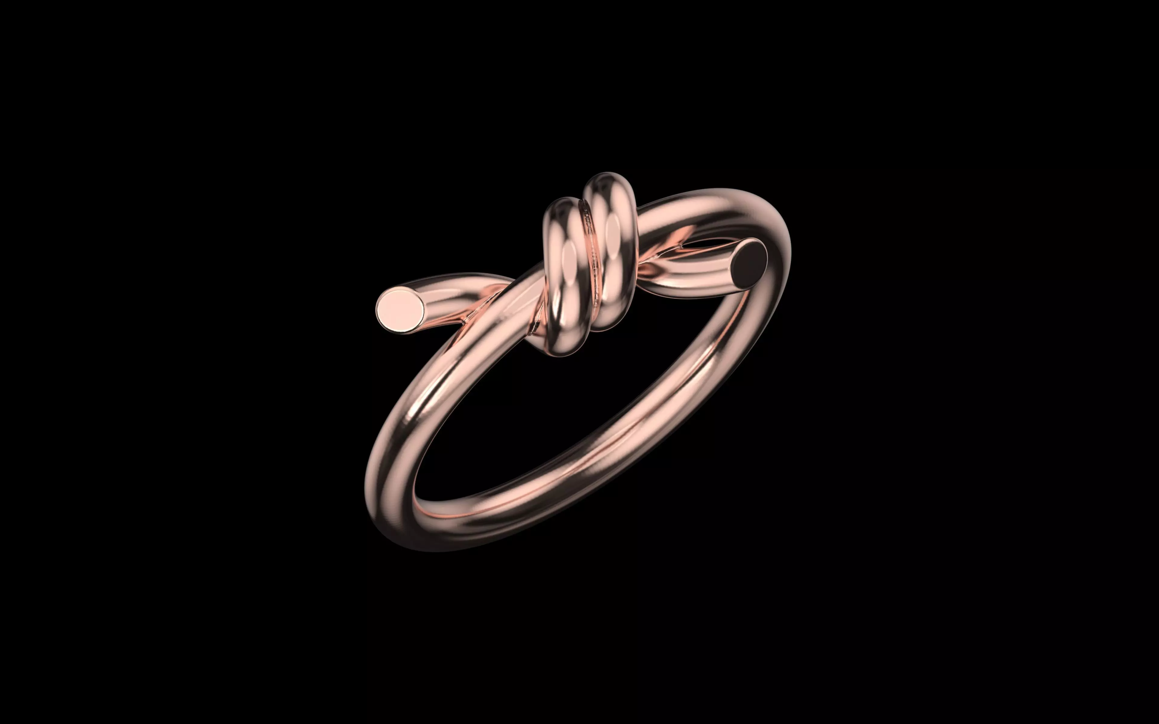 Tiffany Knot ring 3D print model_3