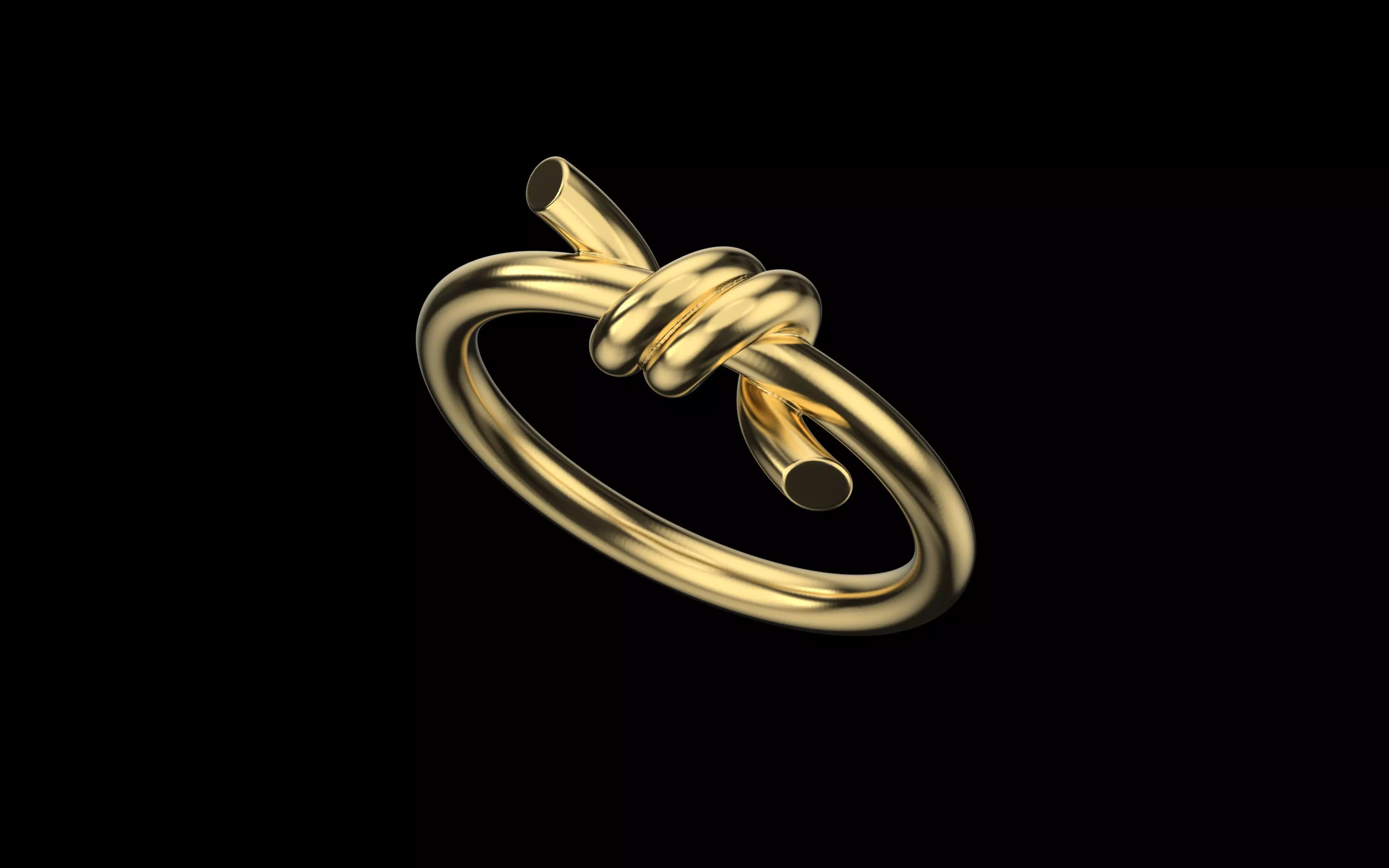 Tiffany Knot ring 3D print model_0