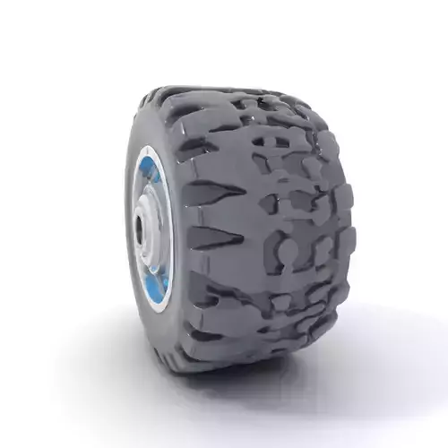 Futuristic OffRoad Vehicle Wheel Model Pack Low-poly 3D model