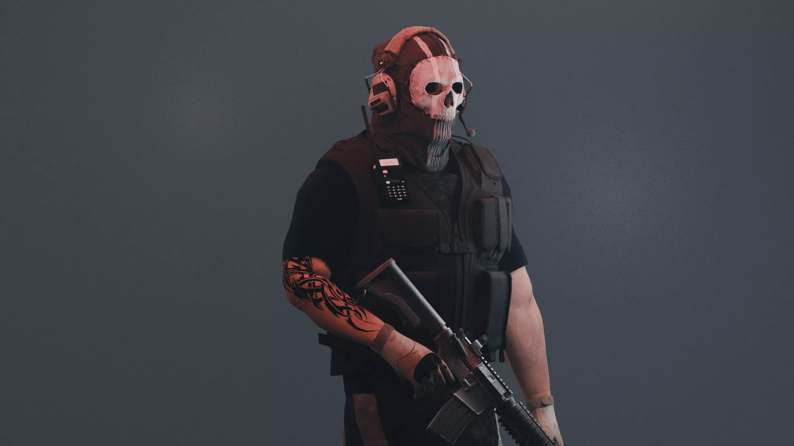GAME READY RIGGED Call OF DUTY GHOST CHARACTER Low-poly 3D model_6
