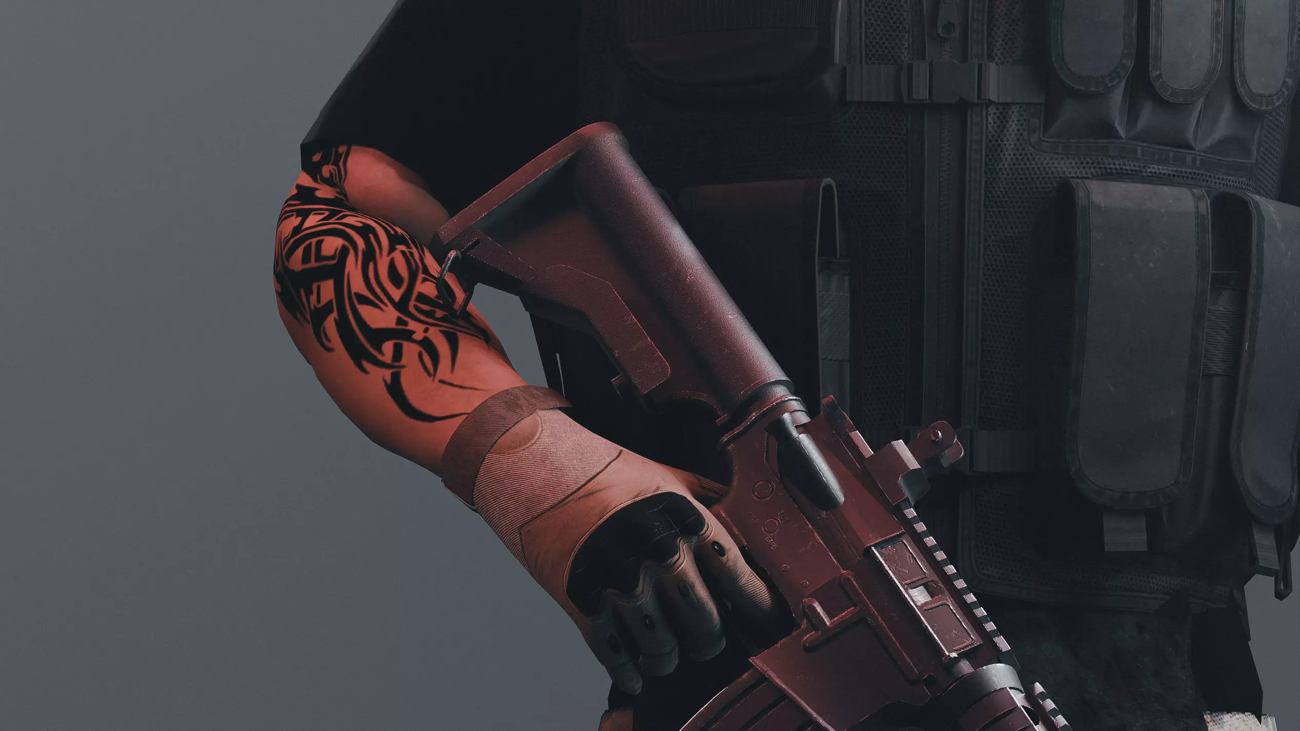 GAME READY RIGGED Call OF DUTY GHOST CHARACTER Low-poly 3D model_5