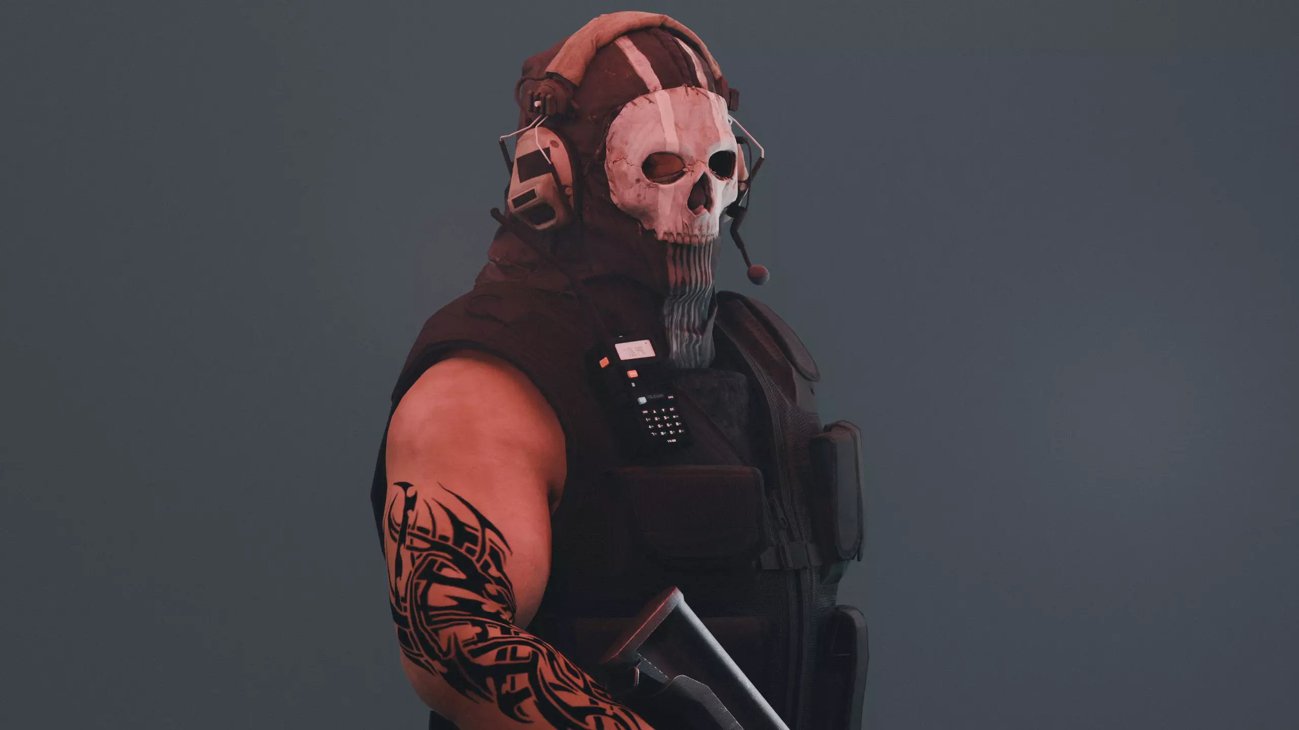 GAME READY RIGGED Call OF DUTY GHOST CHARACTER Low-poly 3D model_2