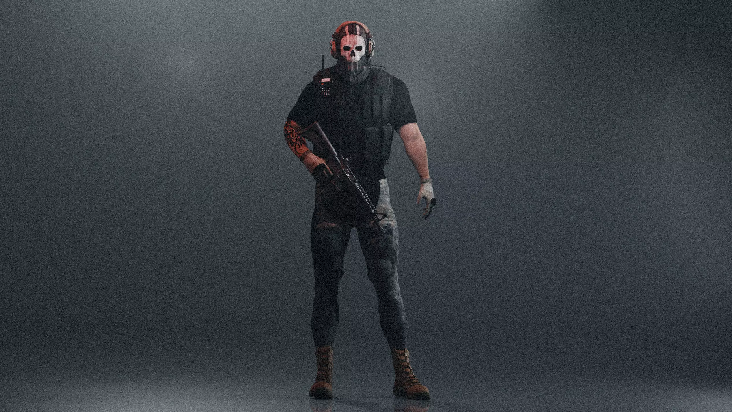GAME READY RIGGED Call OF DUTY GHOST CHARACTER Low-poly 3D model_3