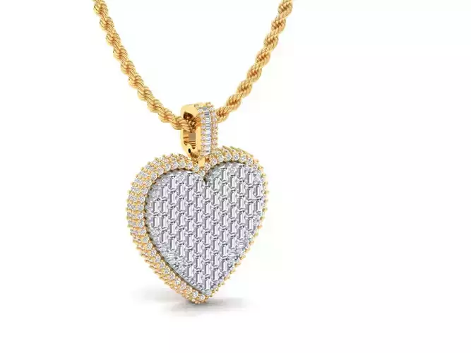 Heart  Diamond pendant