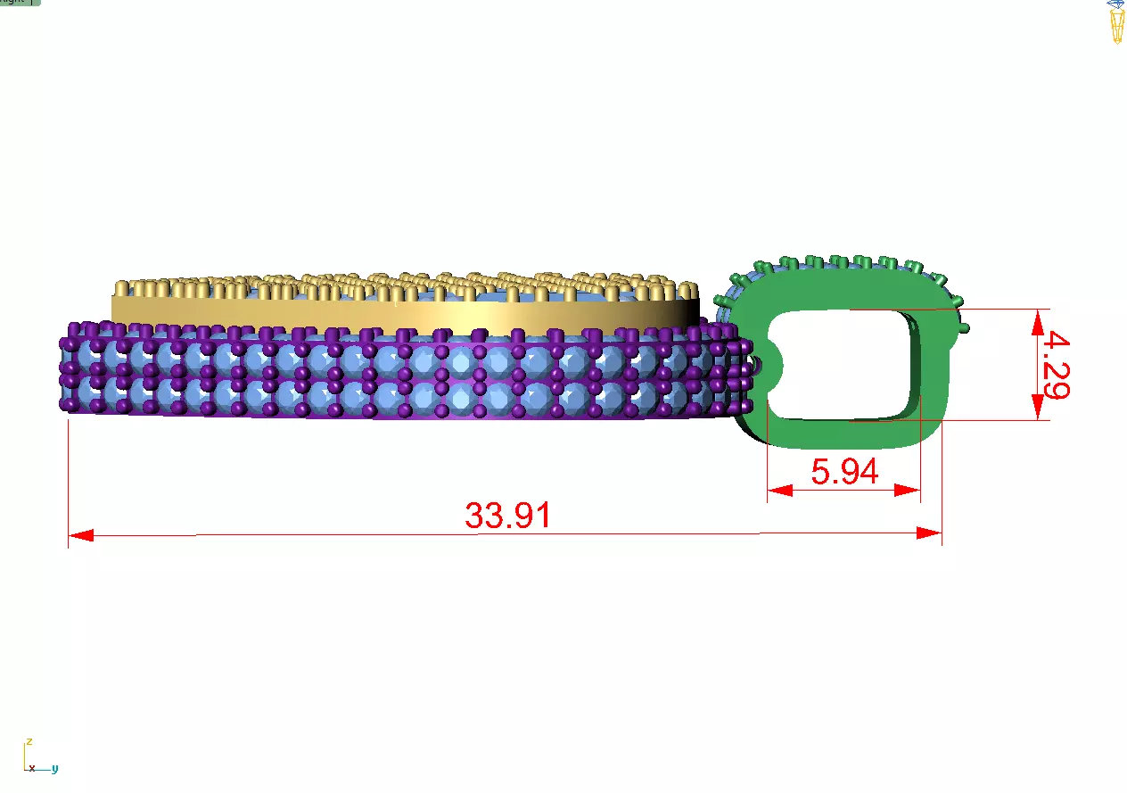 Heart Diamond pendant 3D print model_9