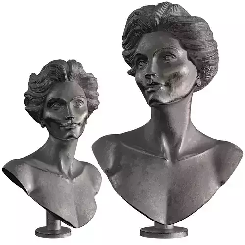 Old ancient Metal Woman Sculpture