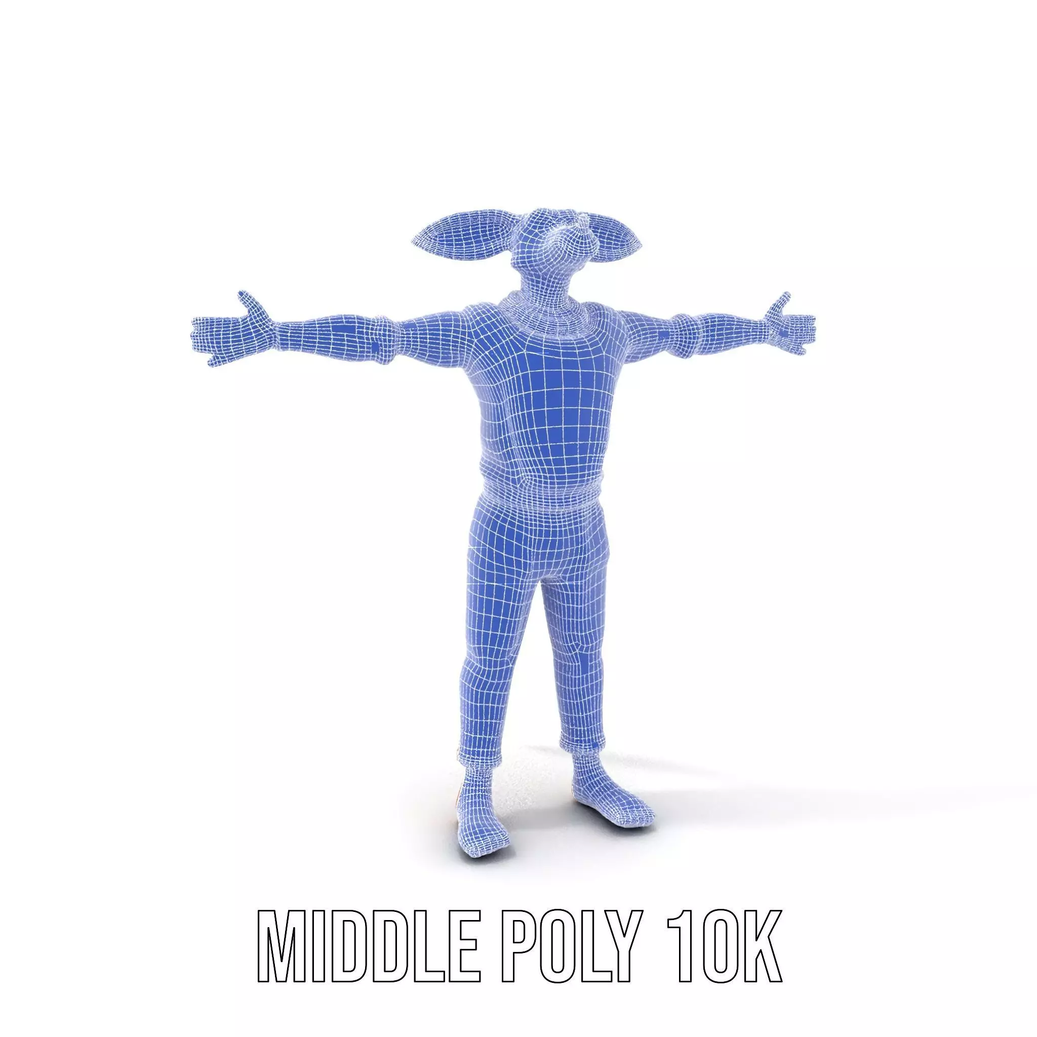 Anthropomorphic Character Model Pack with Tail and Sweater Low-poly 3D model_16