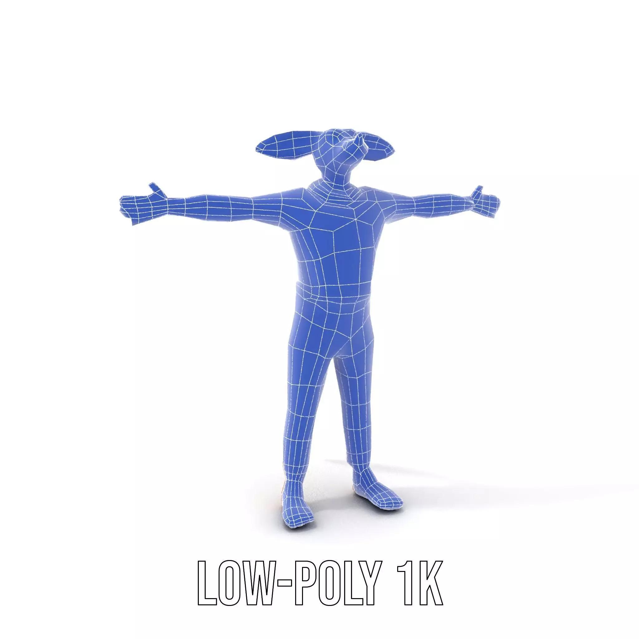 Anthropomorphic Character Model Pack with Tail and Sweater Low-poly 3D model_17