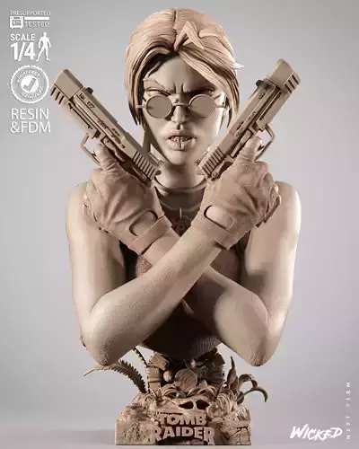 Wicked Movies Lara Croft Portrait Bust