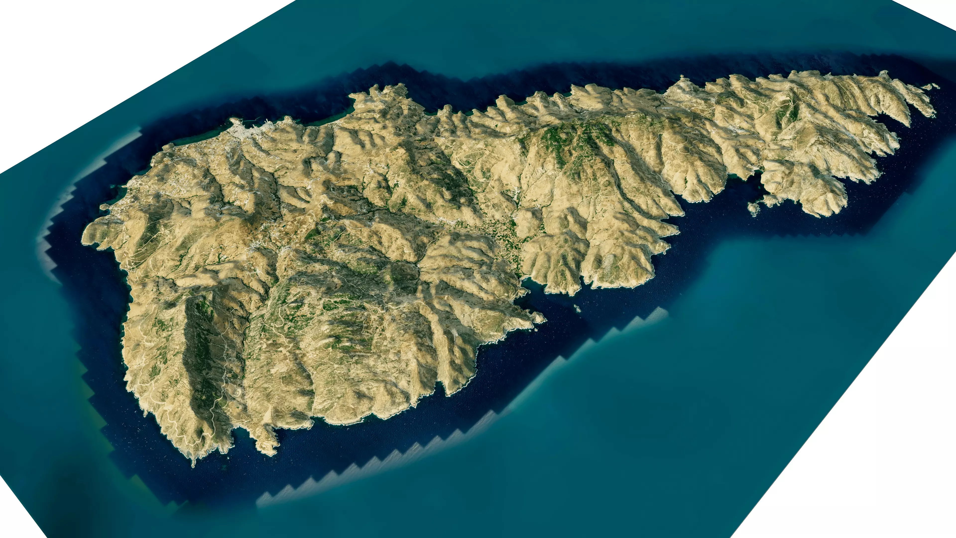 Tinos Island full 3D model terrain 3D model_2