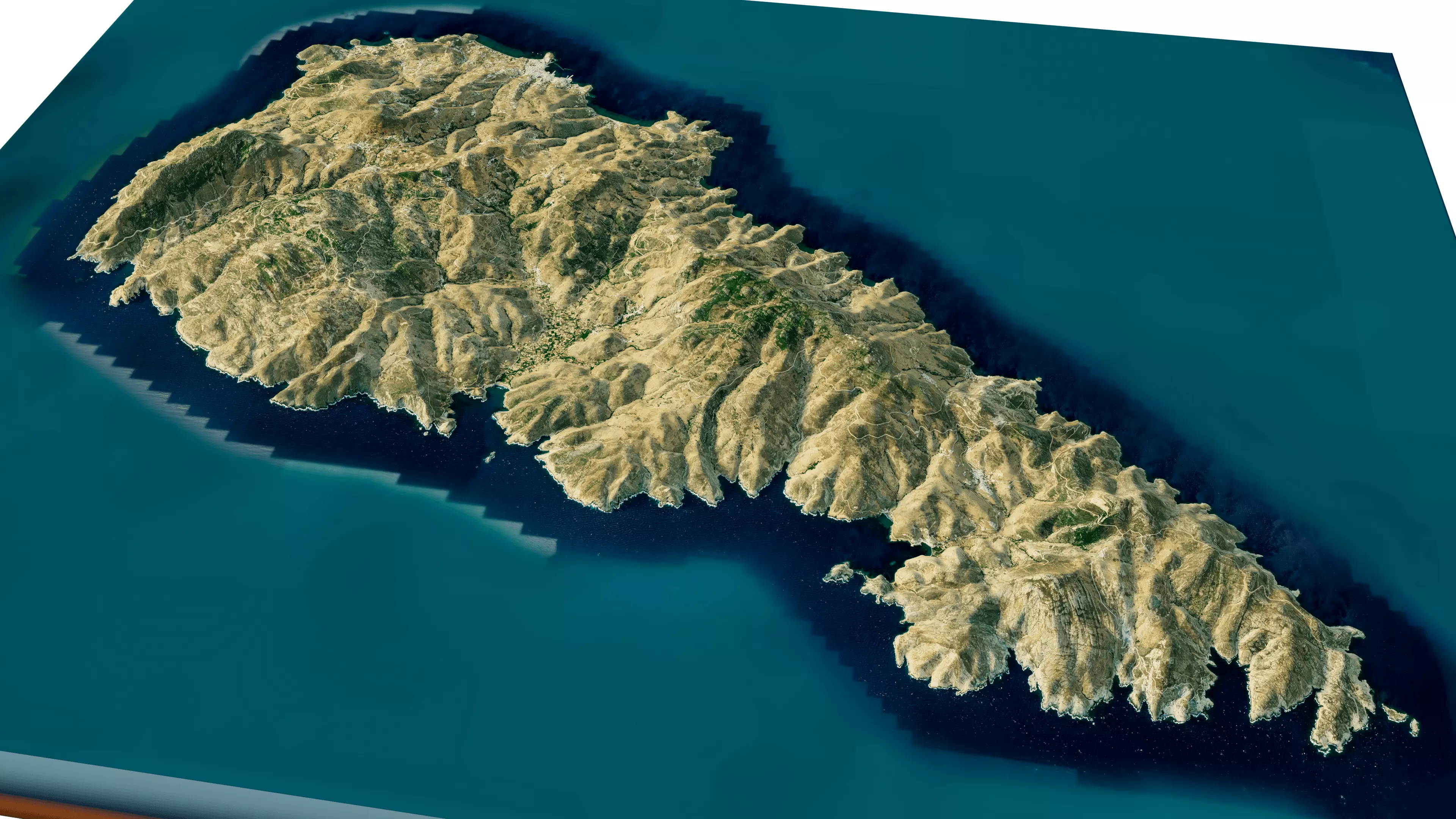 Tinos Island full 3D model terrain 3D model_11