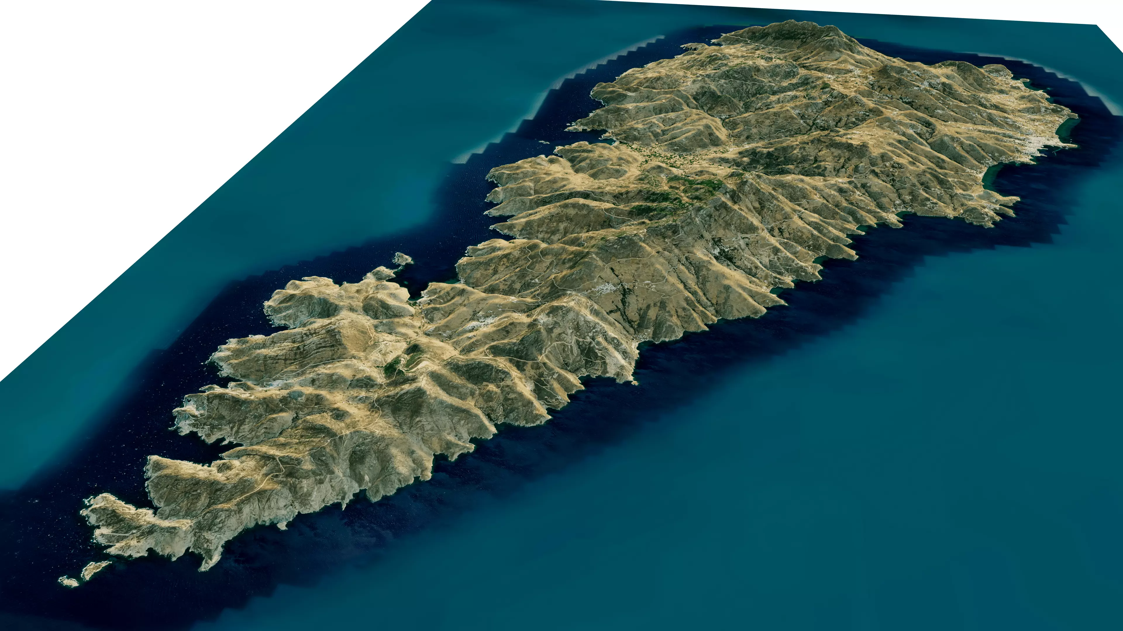 Tinos Island full 3D model terrain 3D model_14