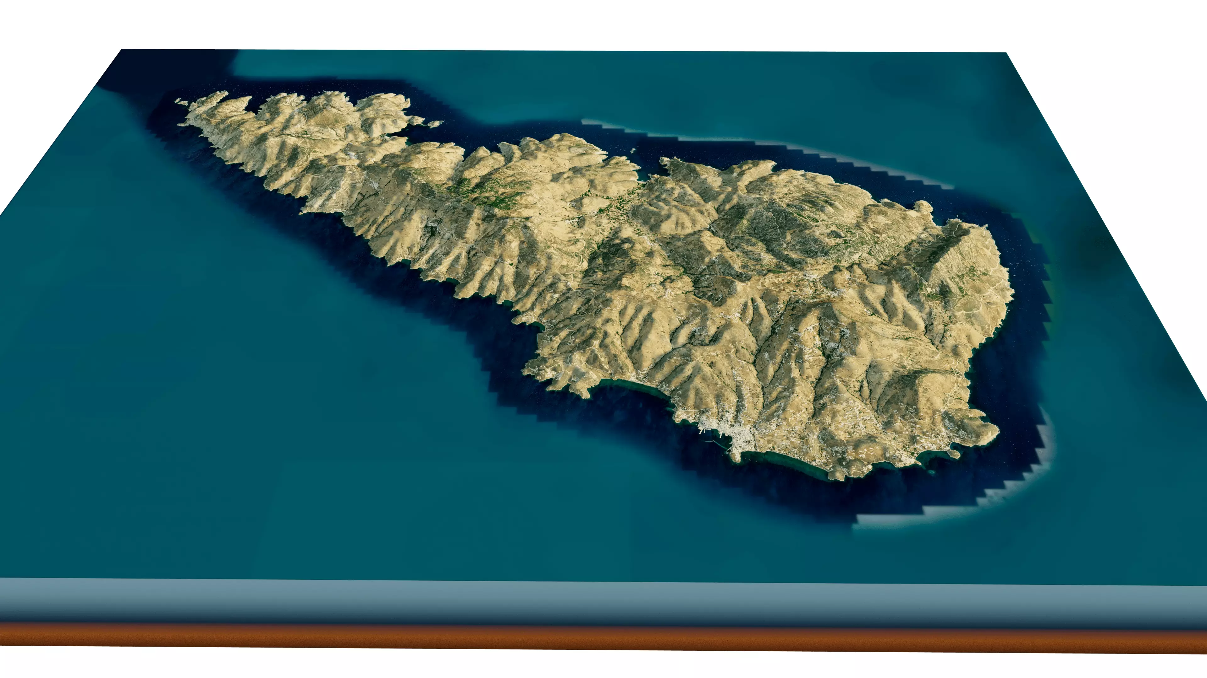 Tinos Island full 3D model terrain 3D model_0