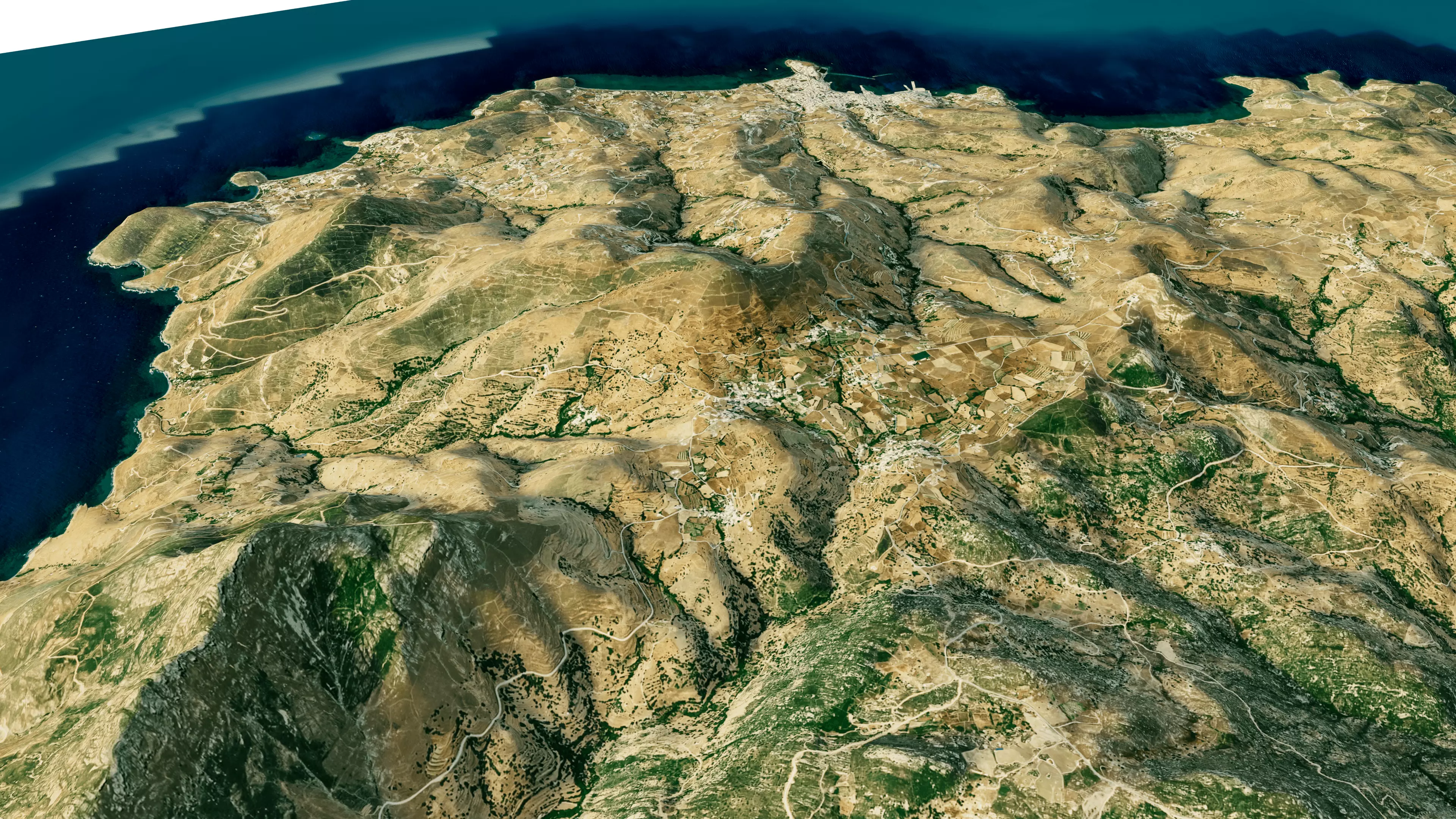 Tinos Island full 3D model terrain 3D model_8