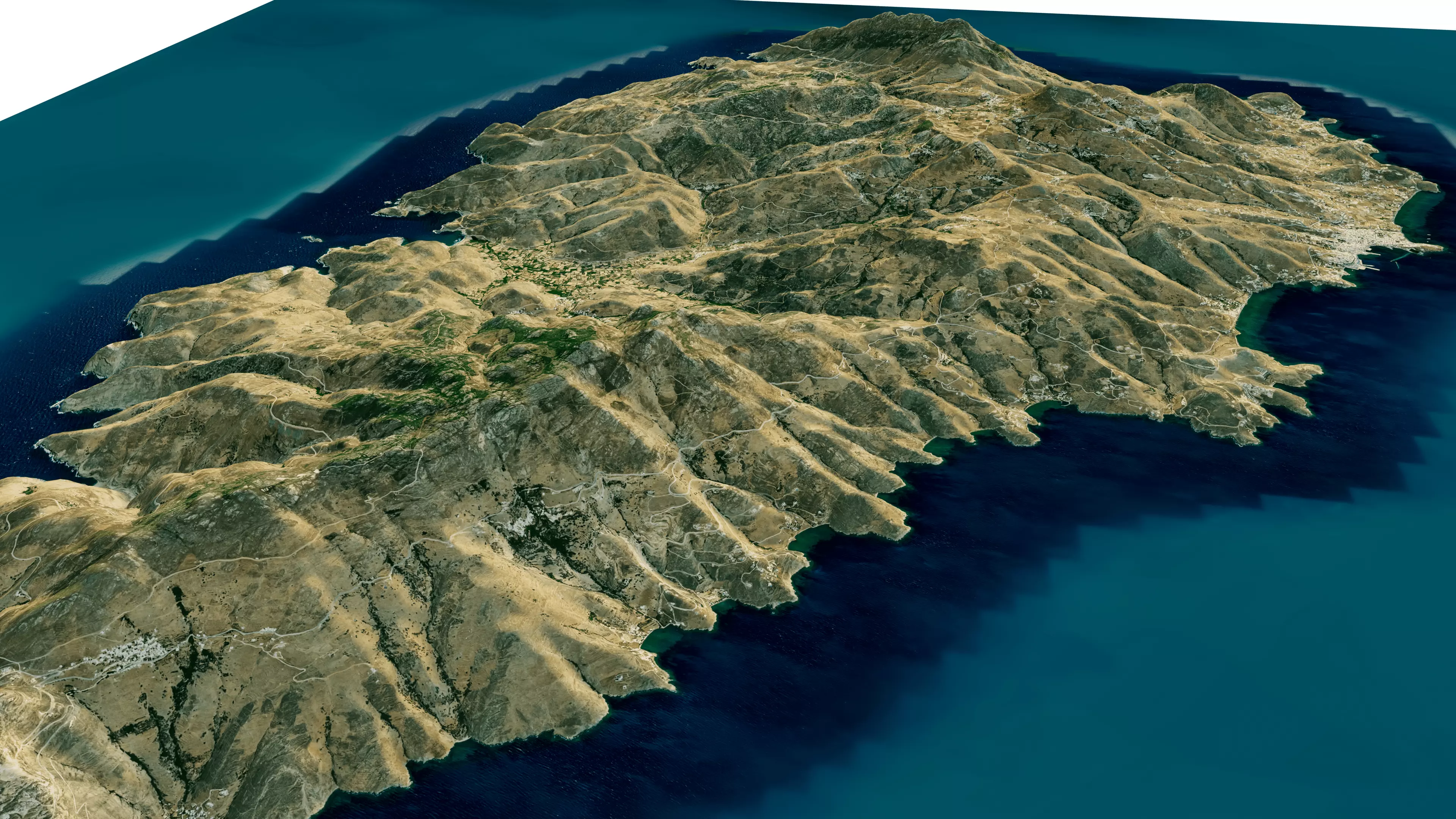 Tinos Island full 3D model terrain 3D model_7