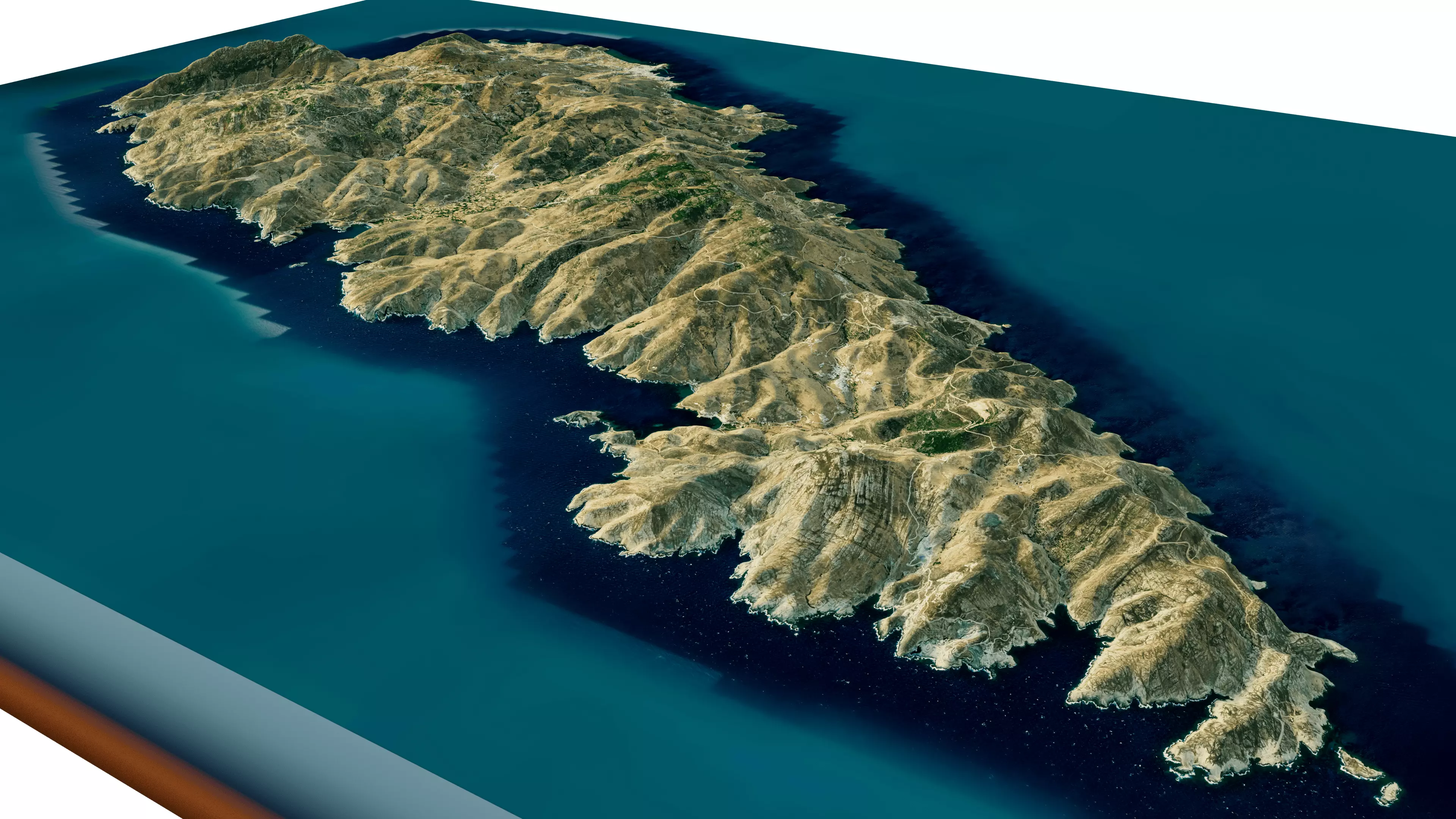 Tinos Island full 3D model terrain 3D model_13