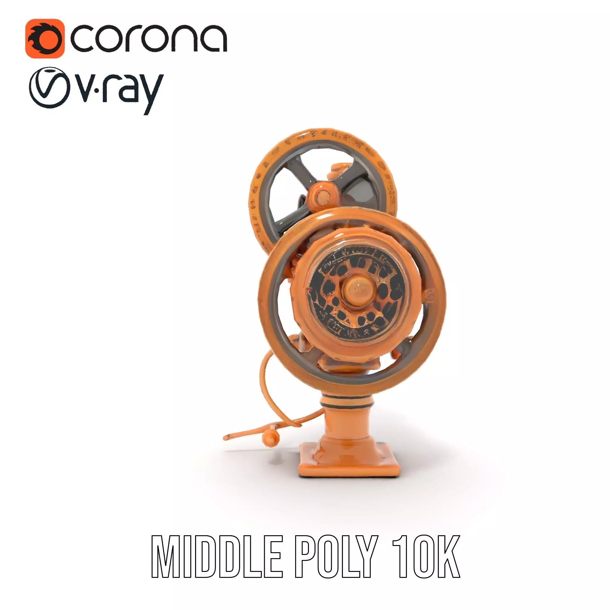 Steampunk Gear Mechanism Model Pack Low-poly 3D model_13