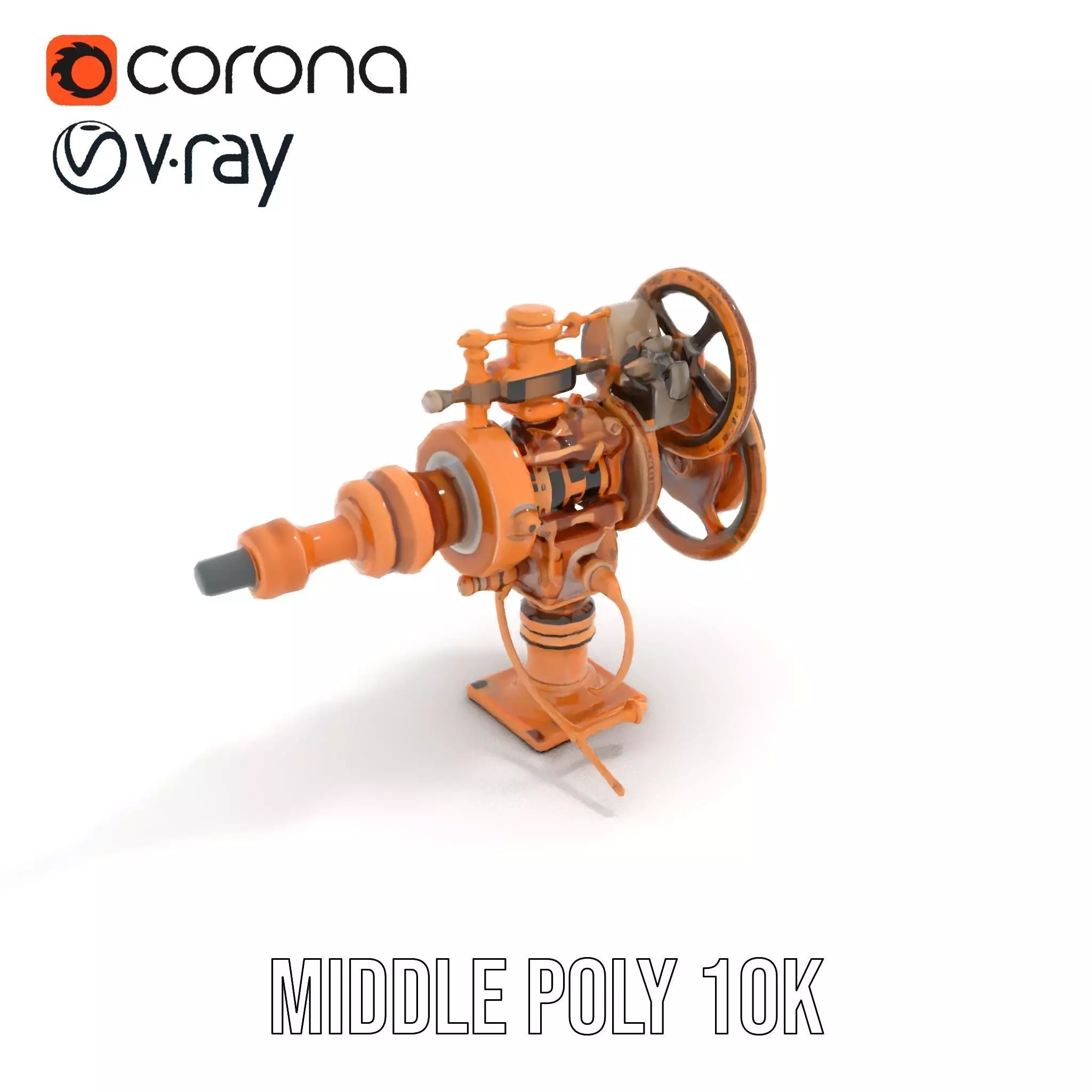 Steampunk Gear Mechanism Model Pack Low-poly 3D model_6