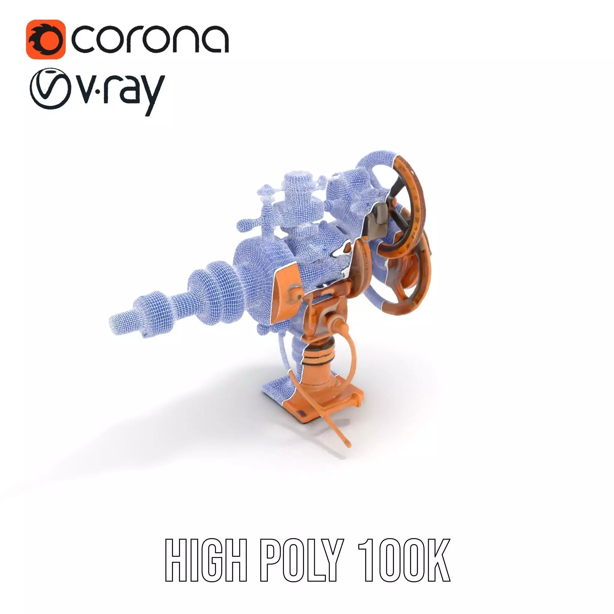 Steampunk Gear Mechanism Model Pack Low-poly 3D model_28