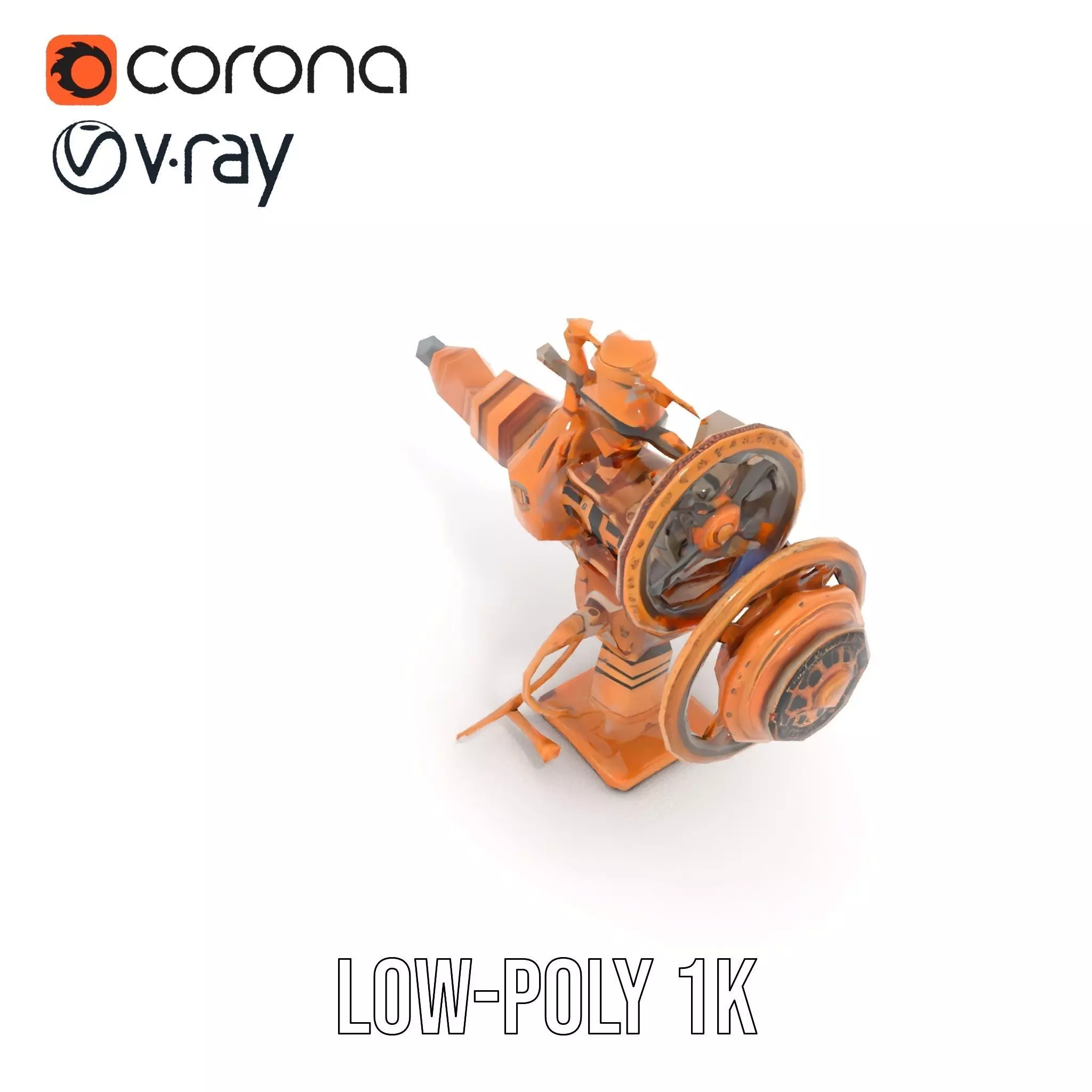 Steampunk Gear Mechanism Model Pack Low-poly 3D model_20