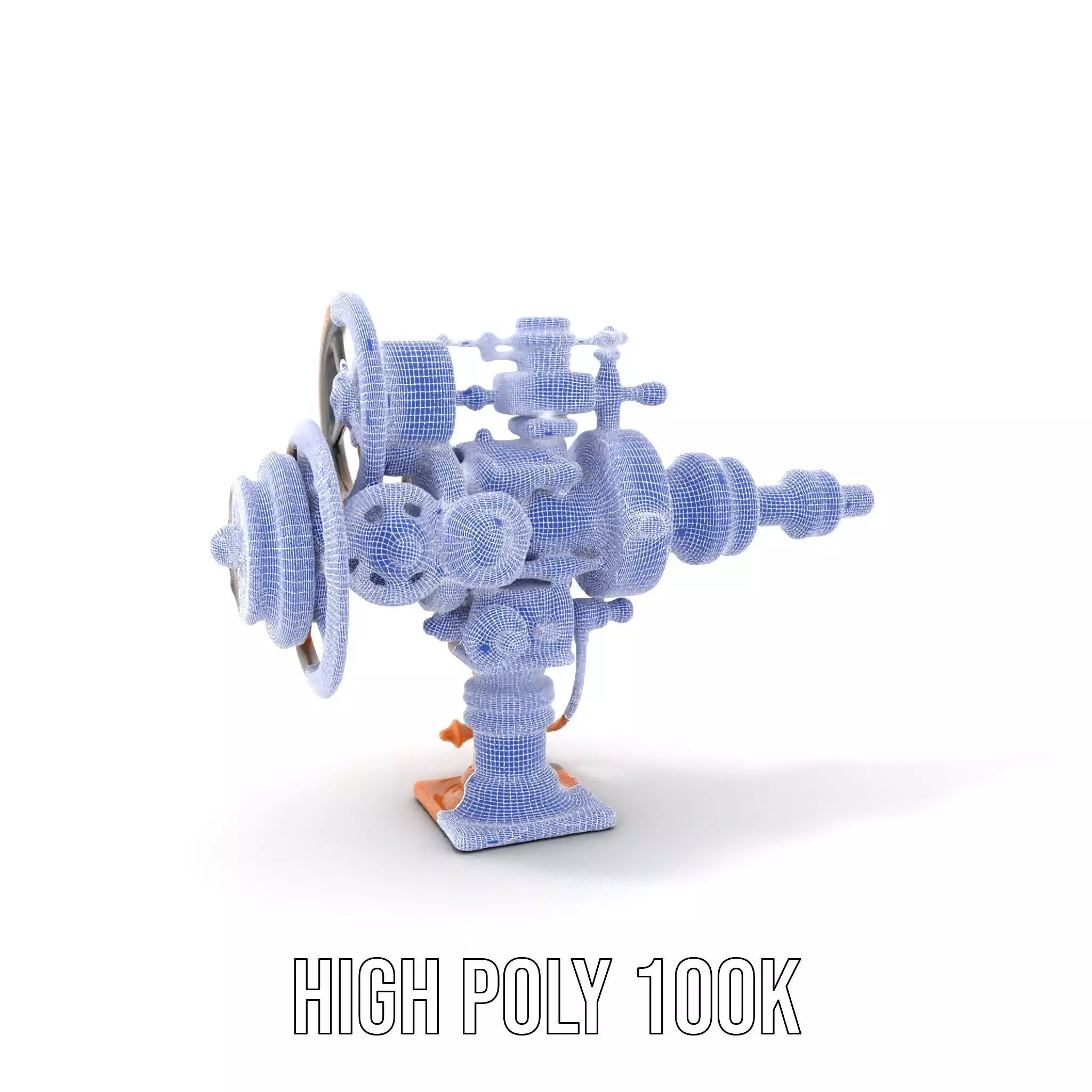 Steampunk Gear Mechanism Model Pack Low-poly 3D model_4