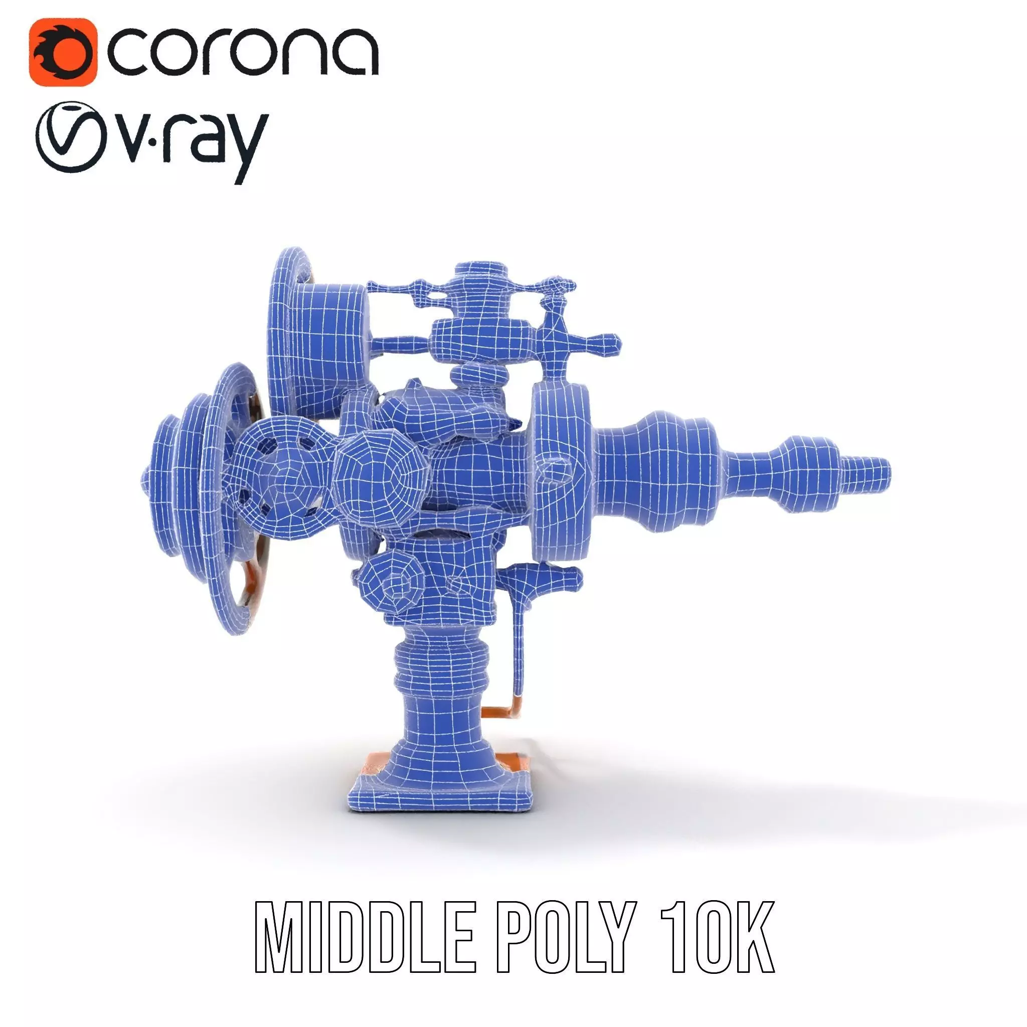 Steampunk Gear Mechanism Model Pack Low-poly 3D model_26