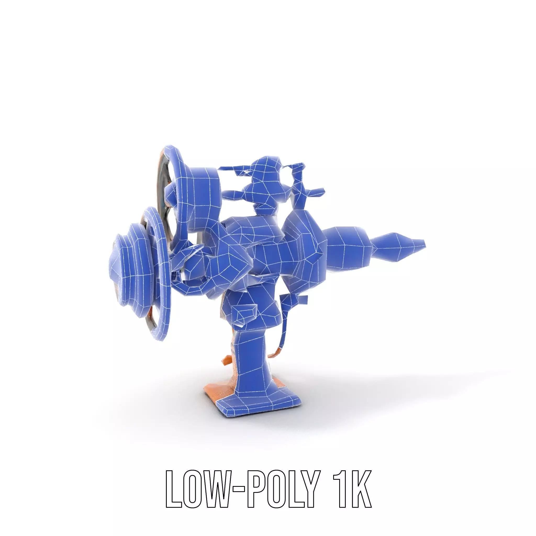 Steampunk Gear Mechanism Model Pack Low-poly 3D model_17