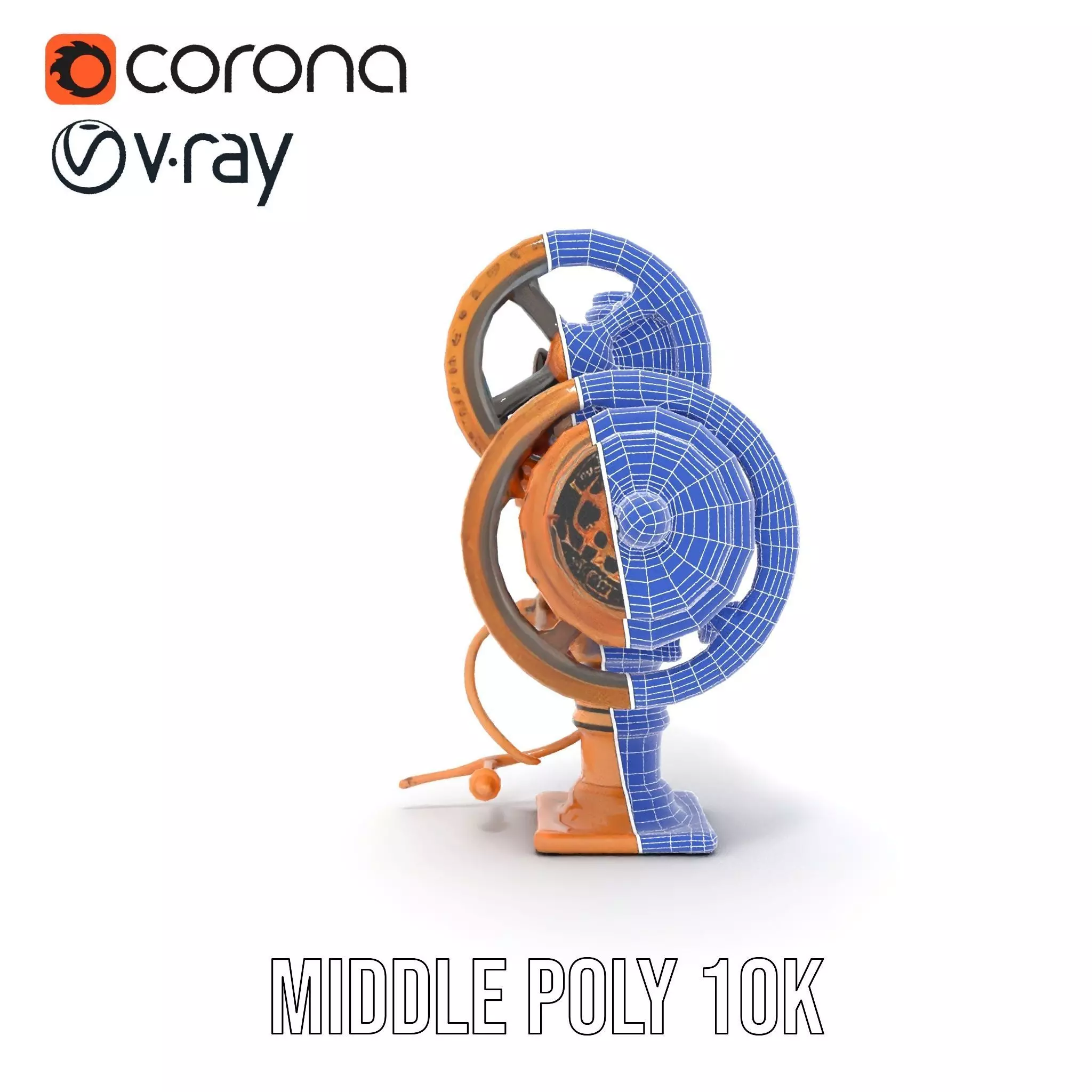 Steampunk Gear Mechanism Model Pack Low-poly 3D model_29