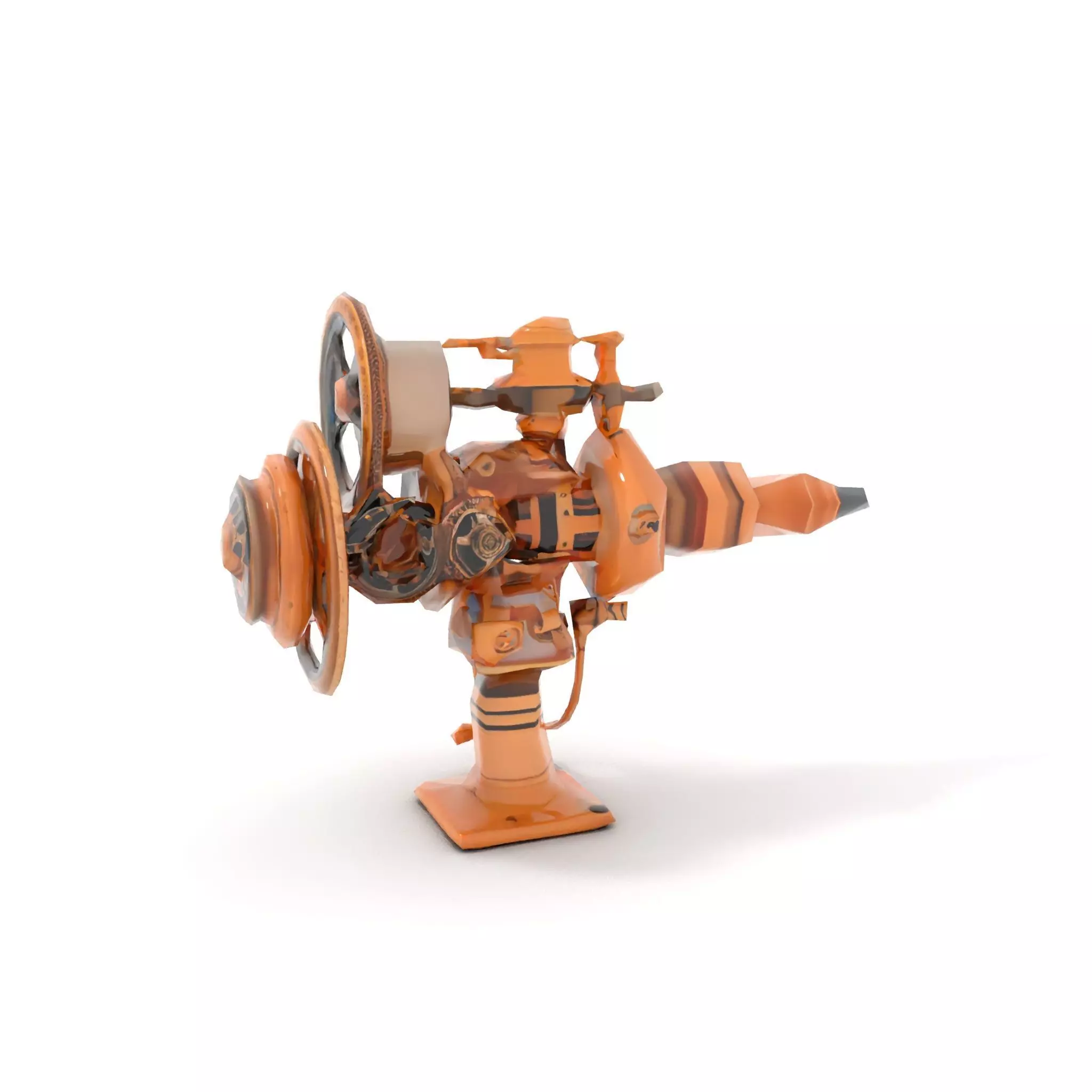 Steampunk Gear Mechanism Model Pack Low-poly 3D model_7