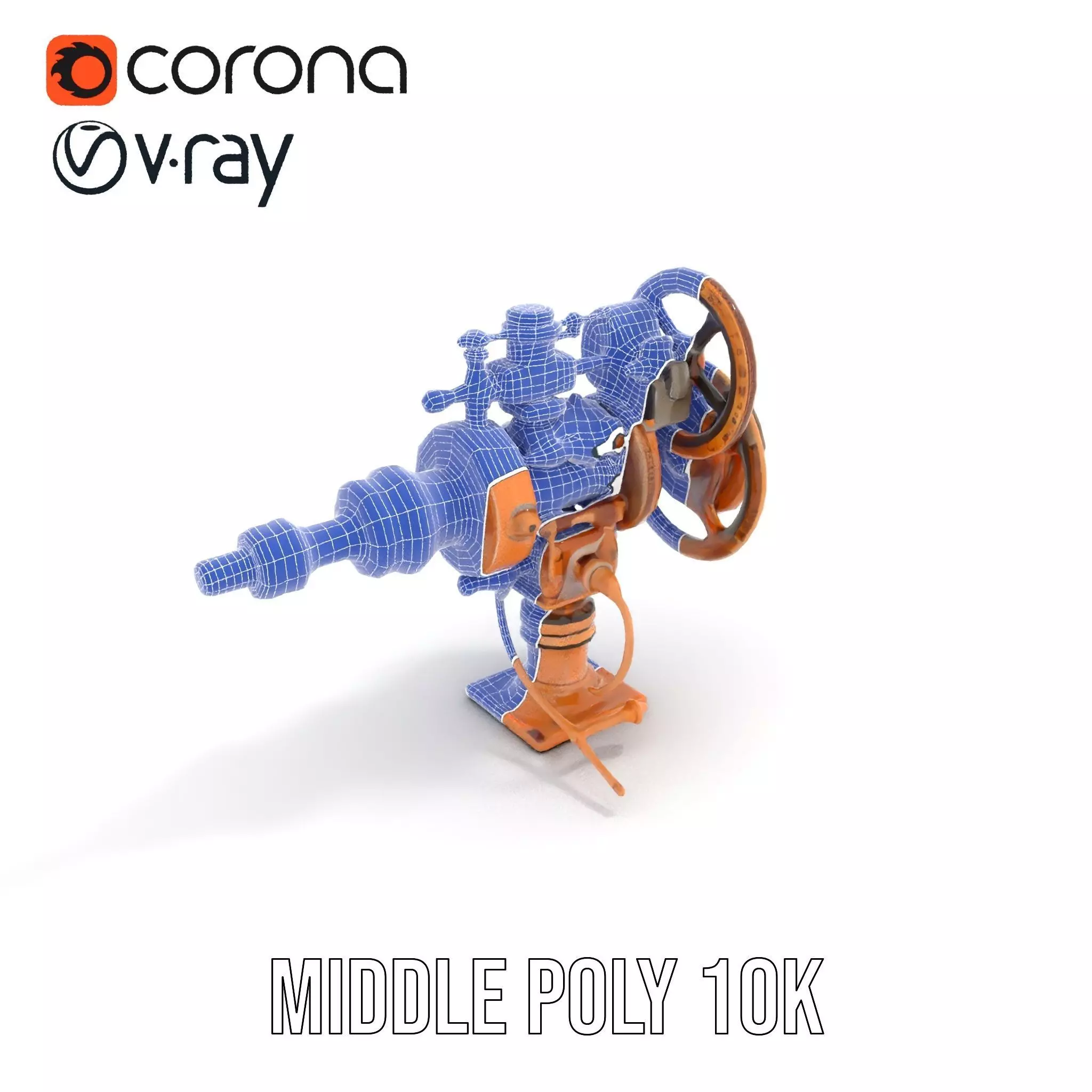 Steampunk Gear Mechanism Model Pack Low-poly 3D model_19