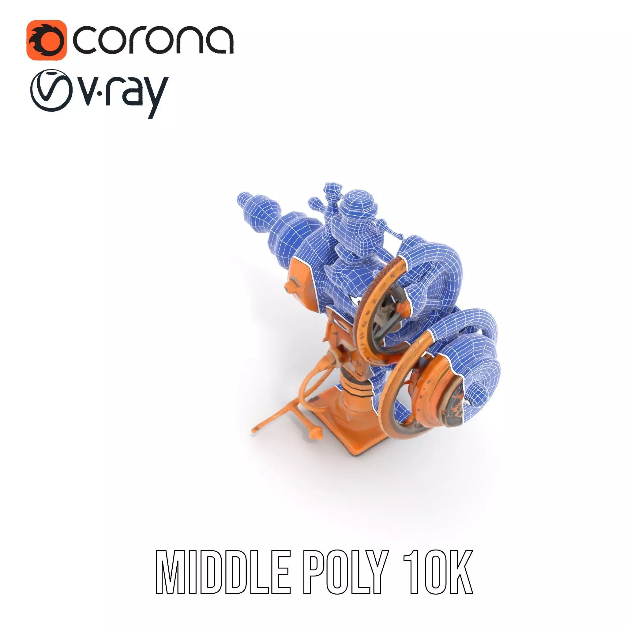 Steampunk Gear Mechanism Model Pack Low-poly 3D model_24