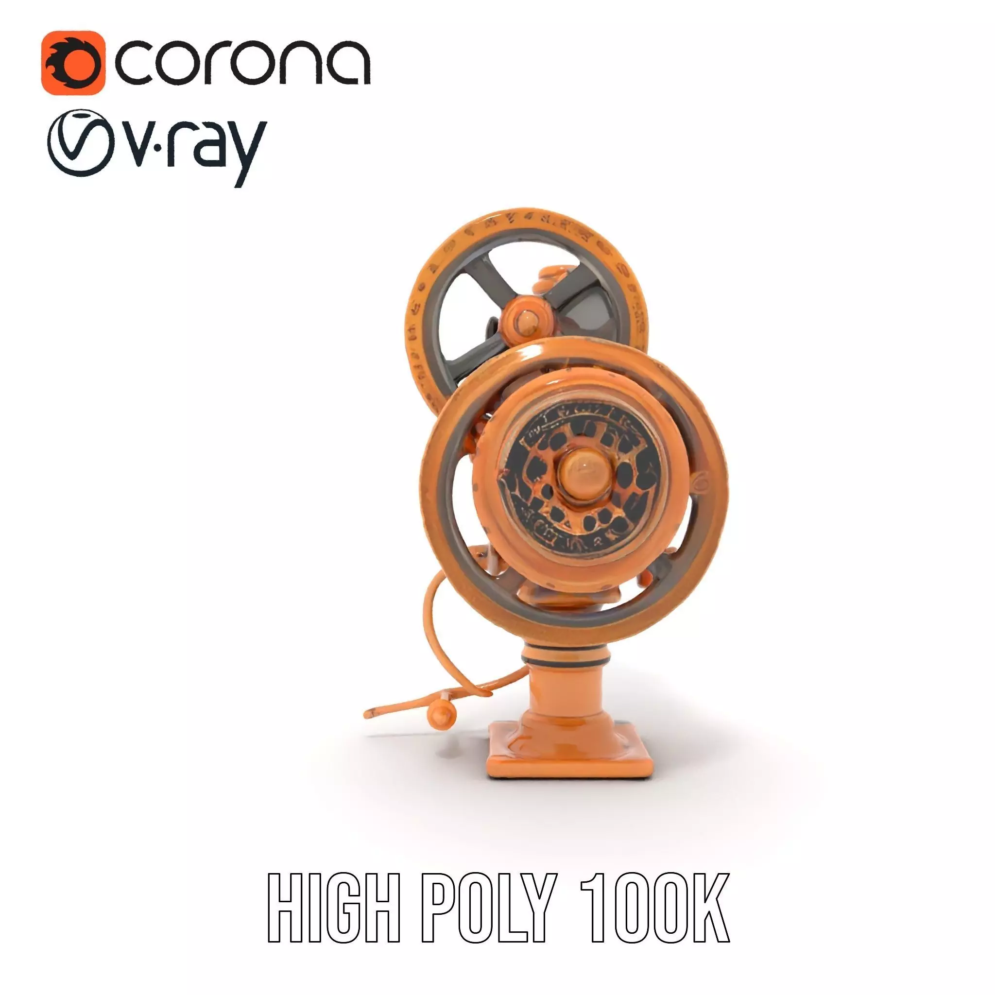 Steampunk Gear Mechanism Model Pack Low-poly 3D model_32