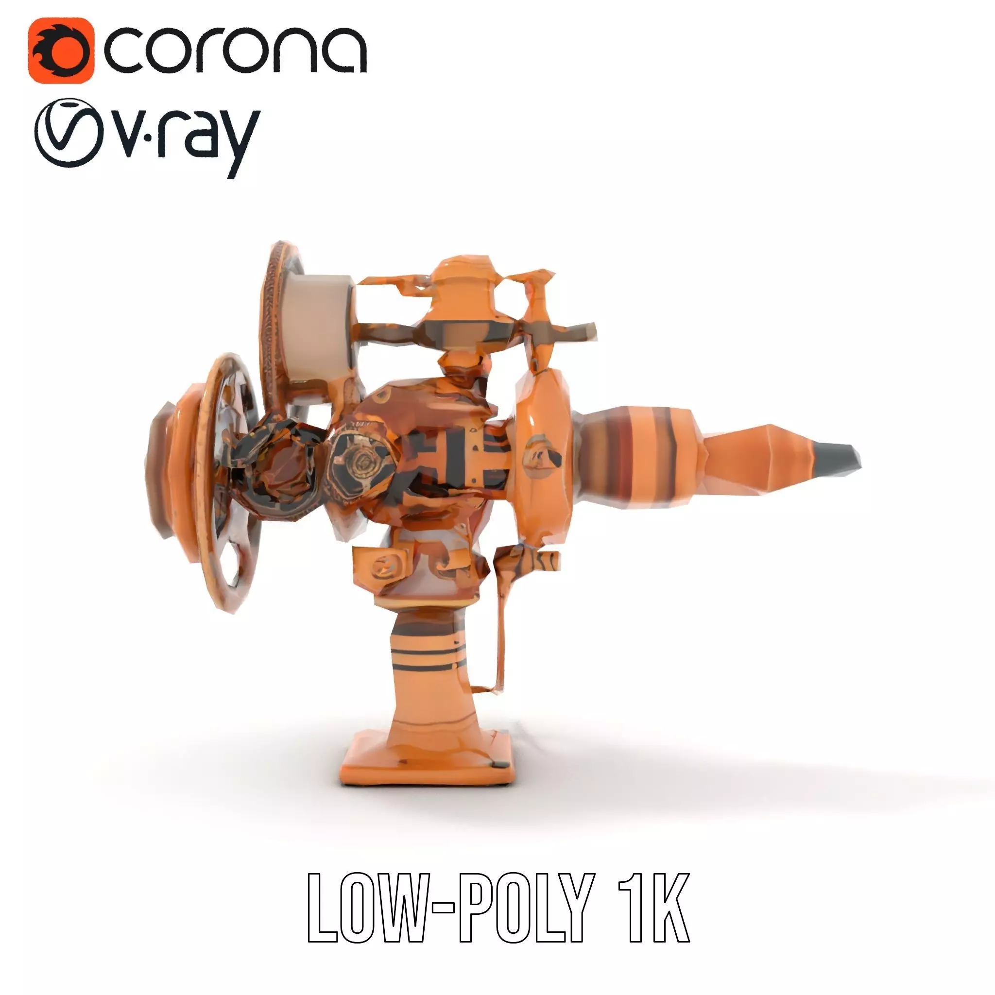 Steampunk Gear Mechanism Model Pack Low-poly 3D model_25