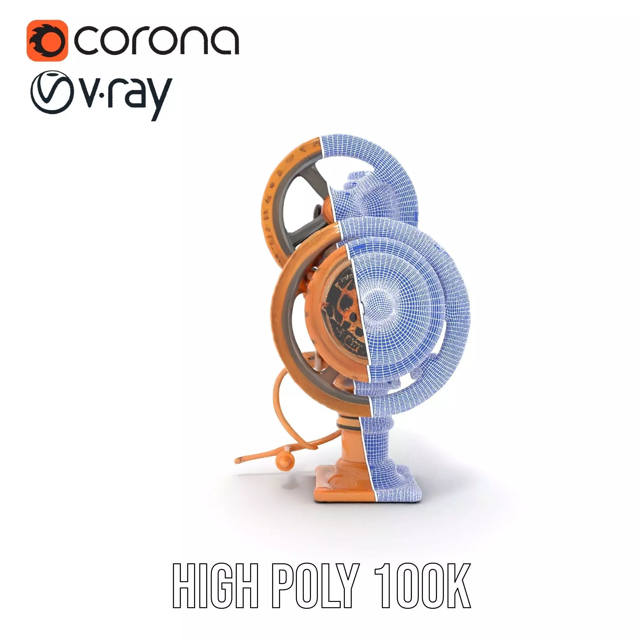 Steampunk Gear Mechanism Model Pack Low-poly 3D model_34