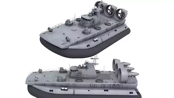 Zubr-class LCAC 3D model